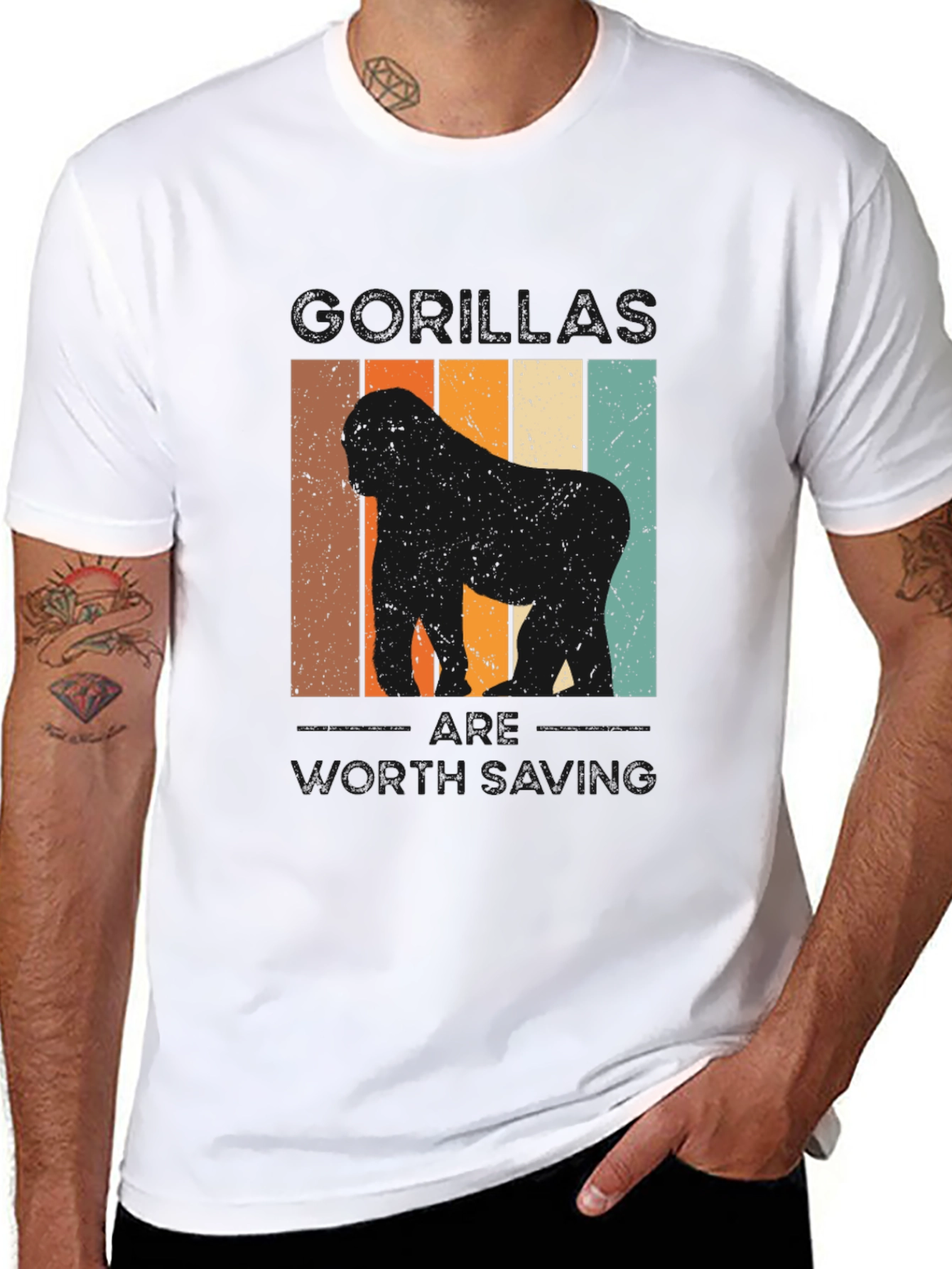Gorilla T-Shirt - Retro Style Unique Design
