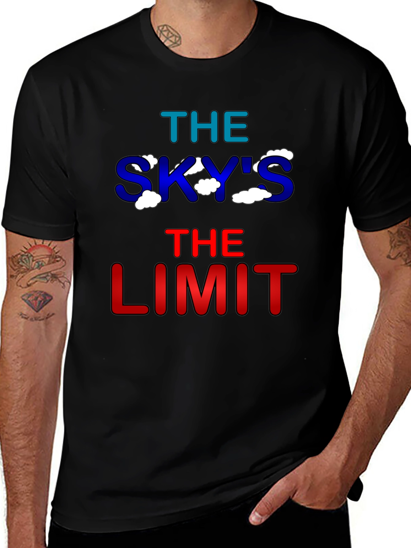 Skys The Limit Graphic Tee - Inspirational Design