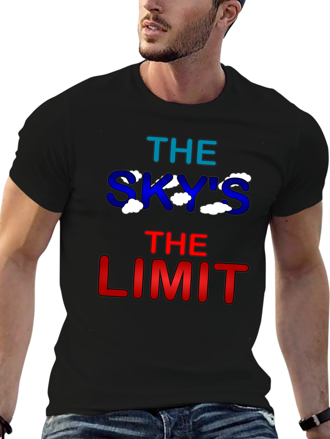 Skys The Limit Graphic Tee - Inspirational Design