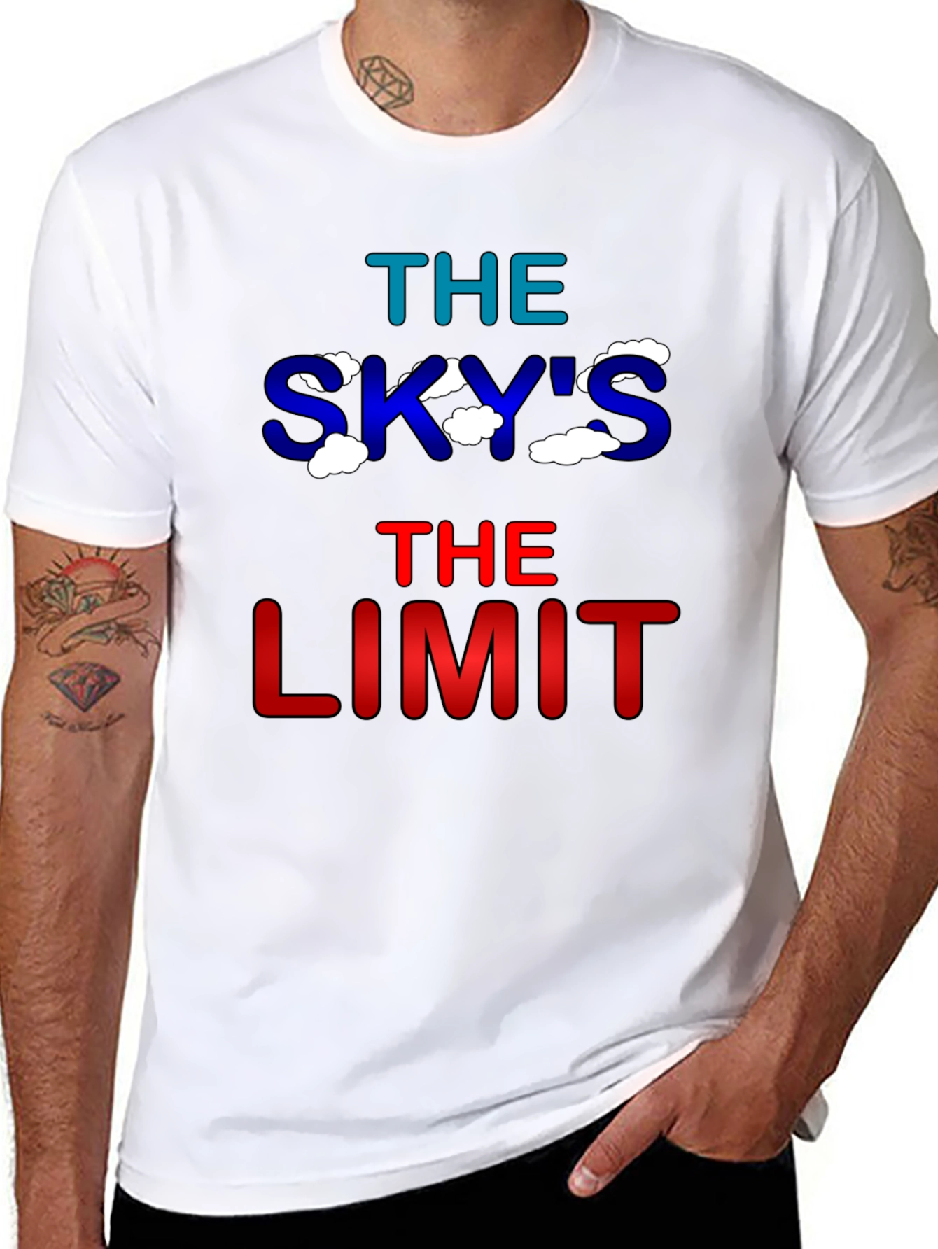 Skys The Limit Graphic Tee - Inspirational Design