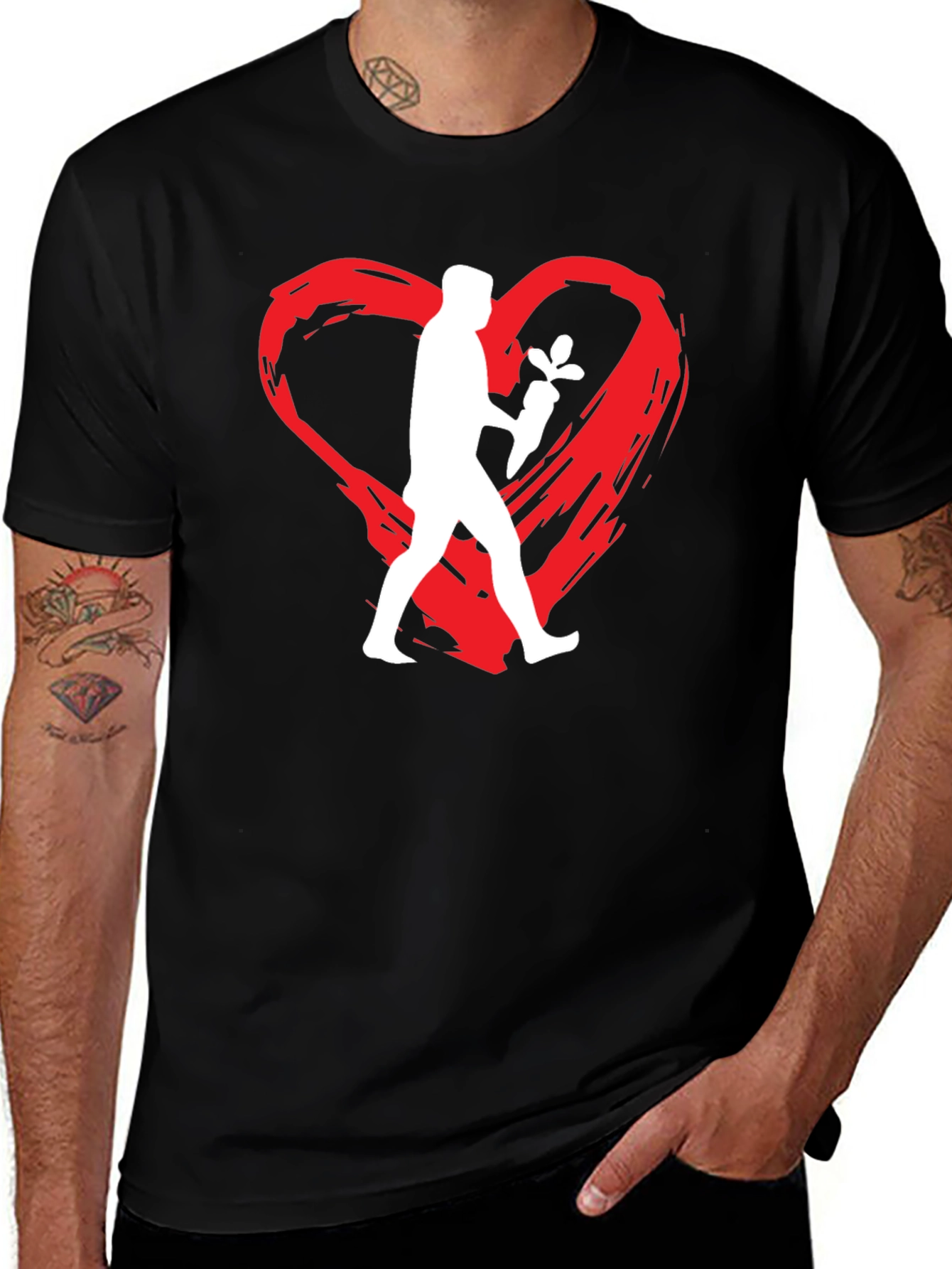 Vegan Love Graphic Tee - Black
