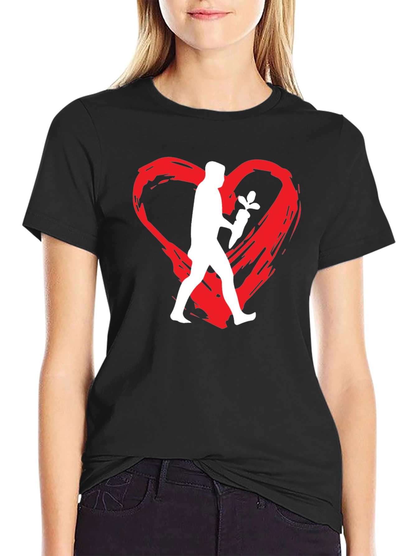 Vegan Love Graphic Tee - Black