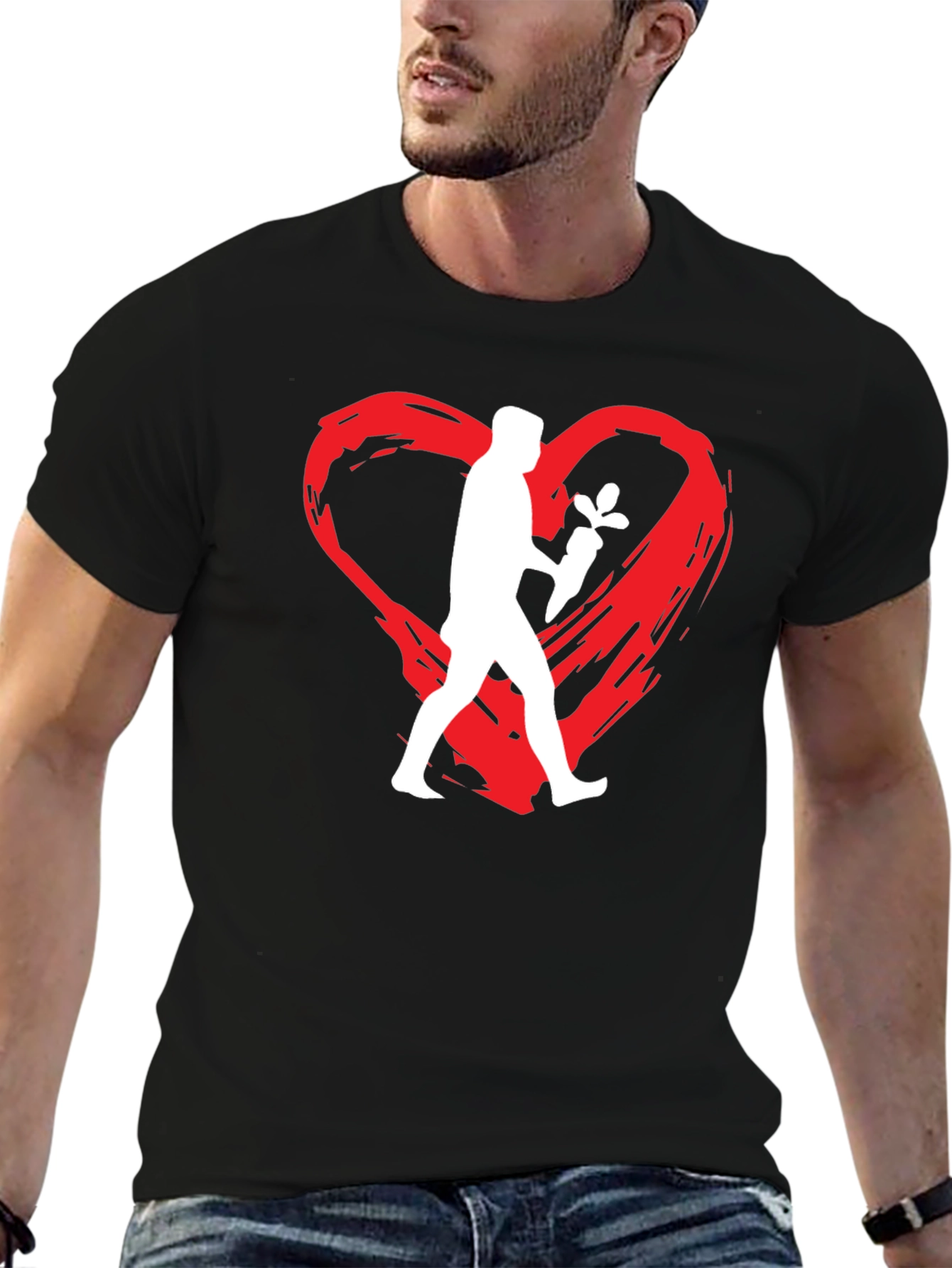 Vegan Love Graphic Tee - Black