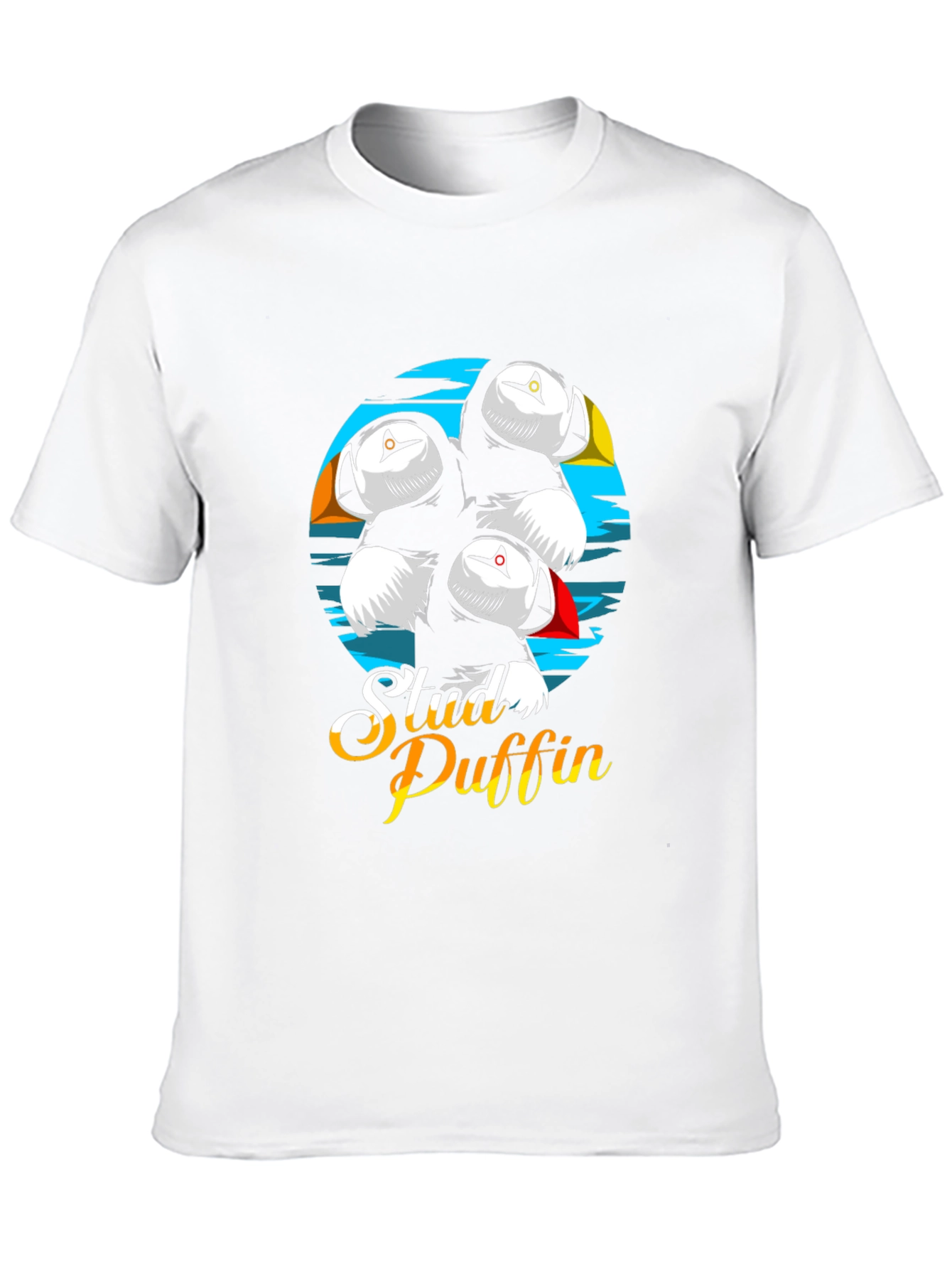 Stud Puffin Graphic Tee - Black T-Shirt