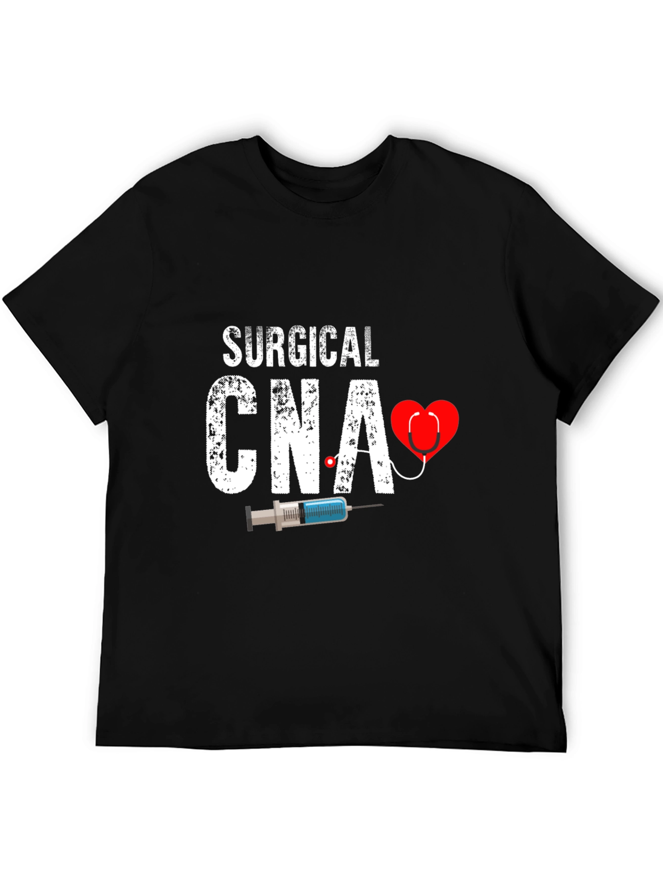 Surgical CNA Graphic T-Shirt - Heart & Syringe Design
