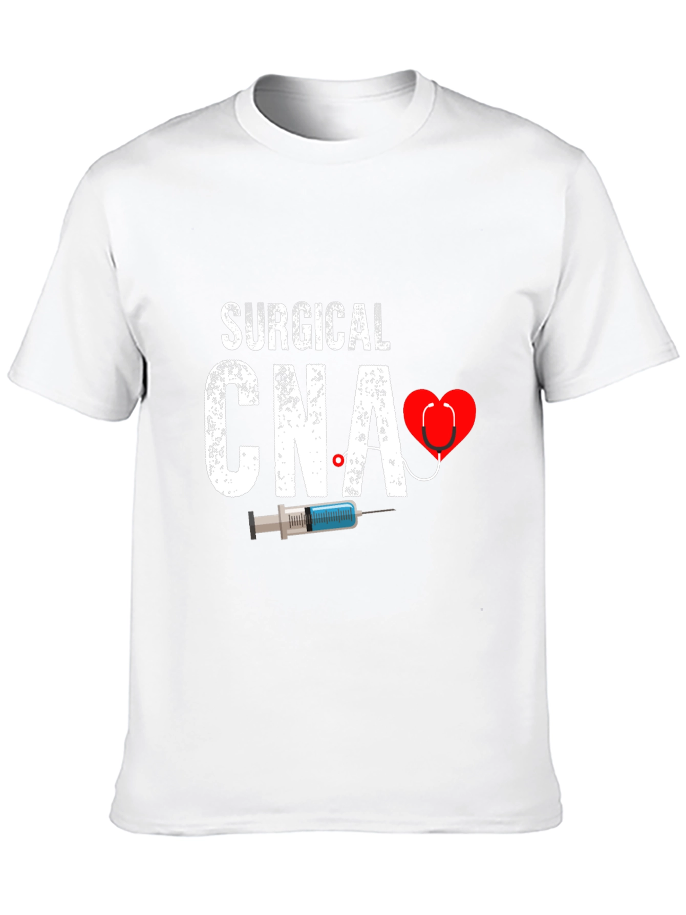 Surgical CNA Graphic T-Shirt - Heart & Syringe Design
