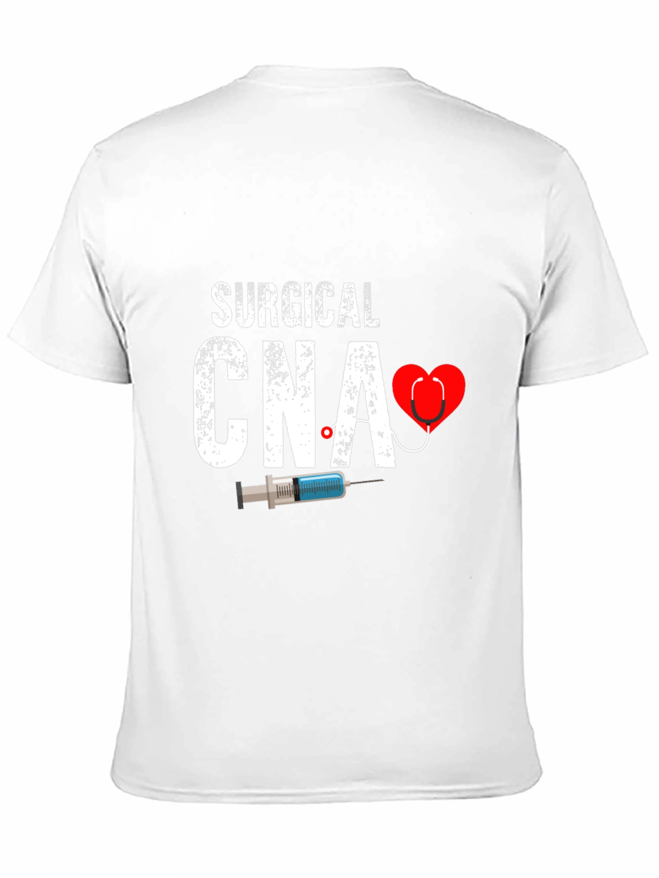 Surgical CNA Graphic T-Shirt - Heart & Syringe Design