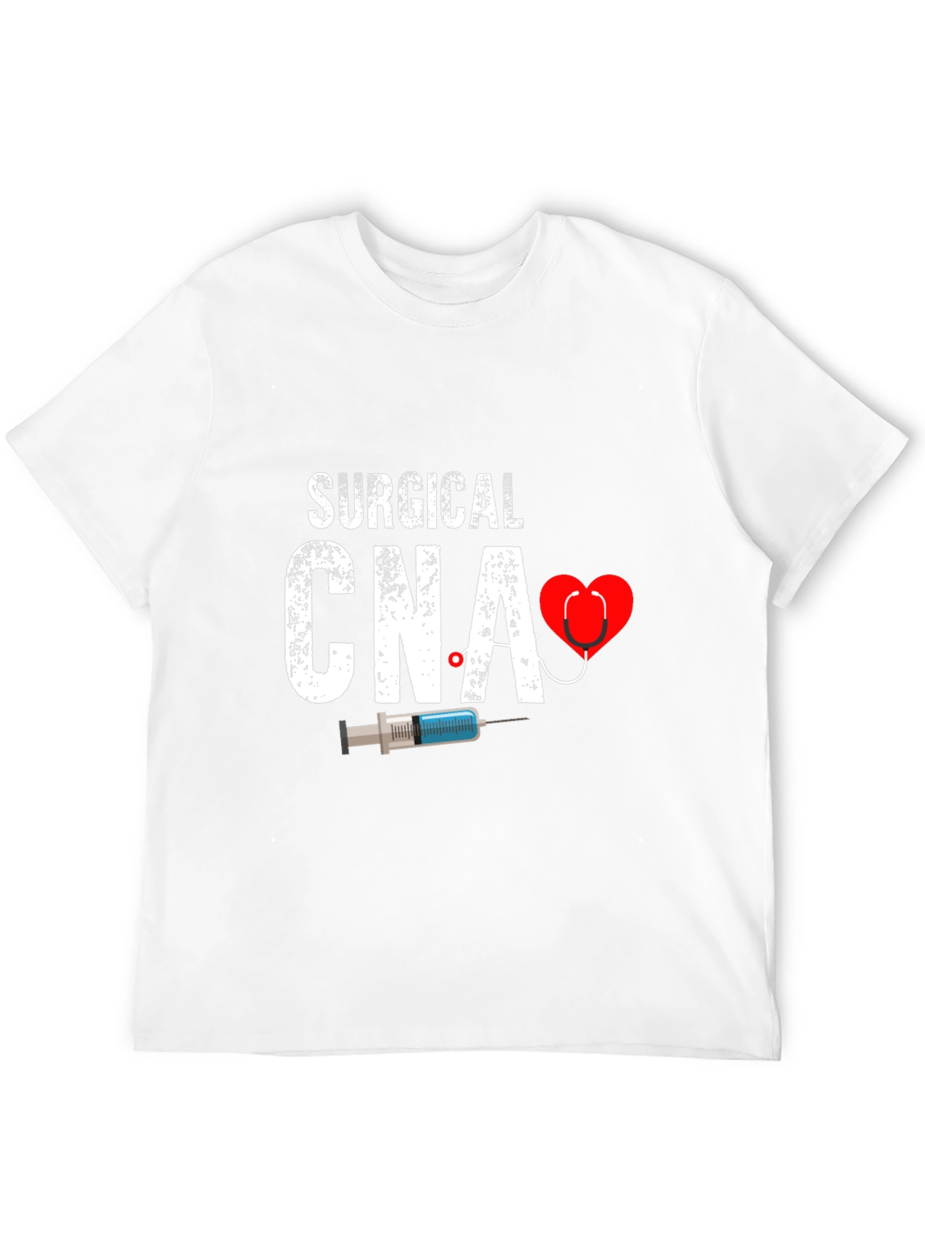 Surgical CNA Graphic T-Shirt - Heart & Syringe Design