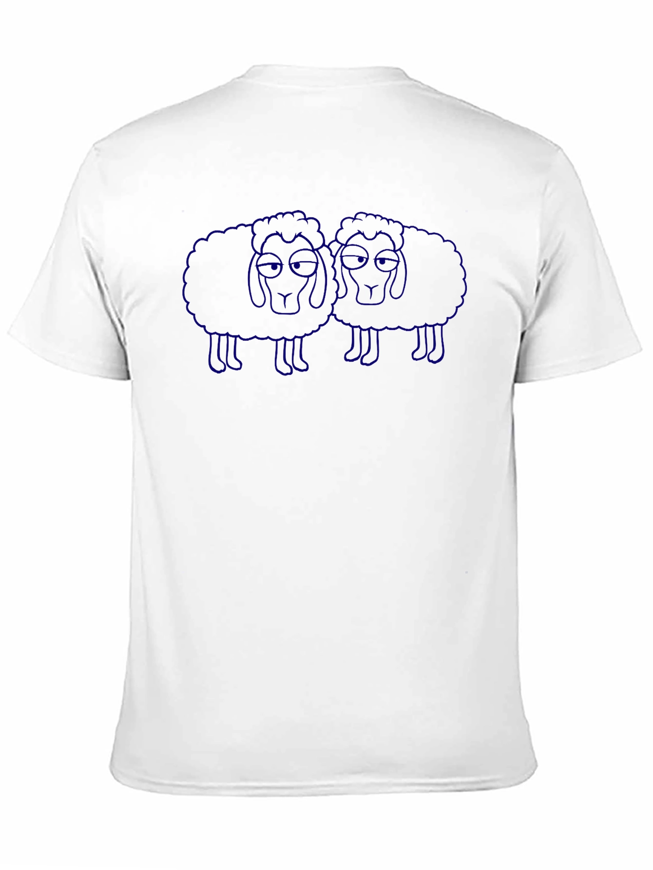 Two Sheep Outline Graphic T-Shirt
