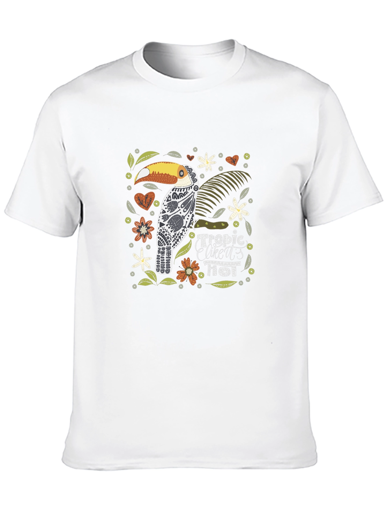 Tropical Toucan Graphic Print Tee