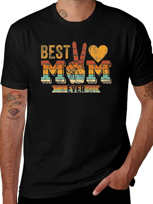 Best Mom Ever Graphic Tee - Retro Style