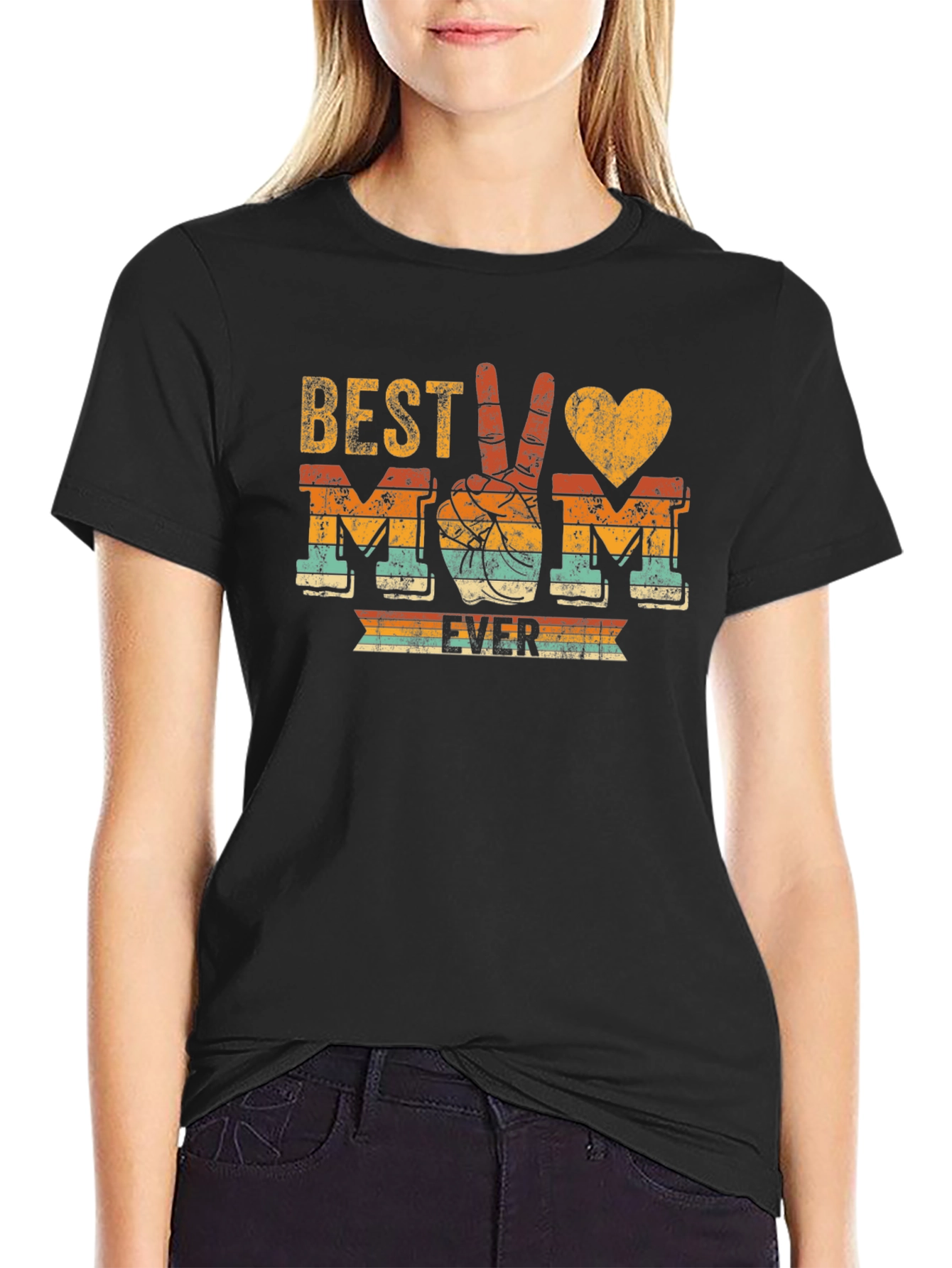 Best Mom Ever Graphic Tee - Retro Style