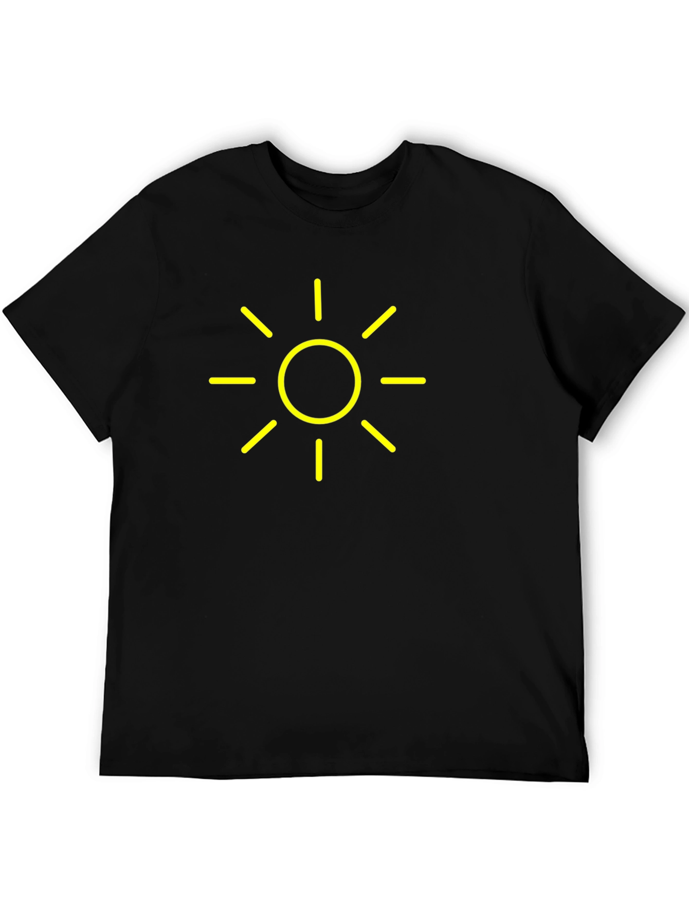 Sunny Graphic Tee - Black Cotton Casual Shirt