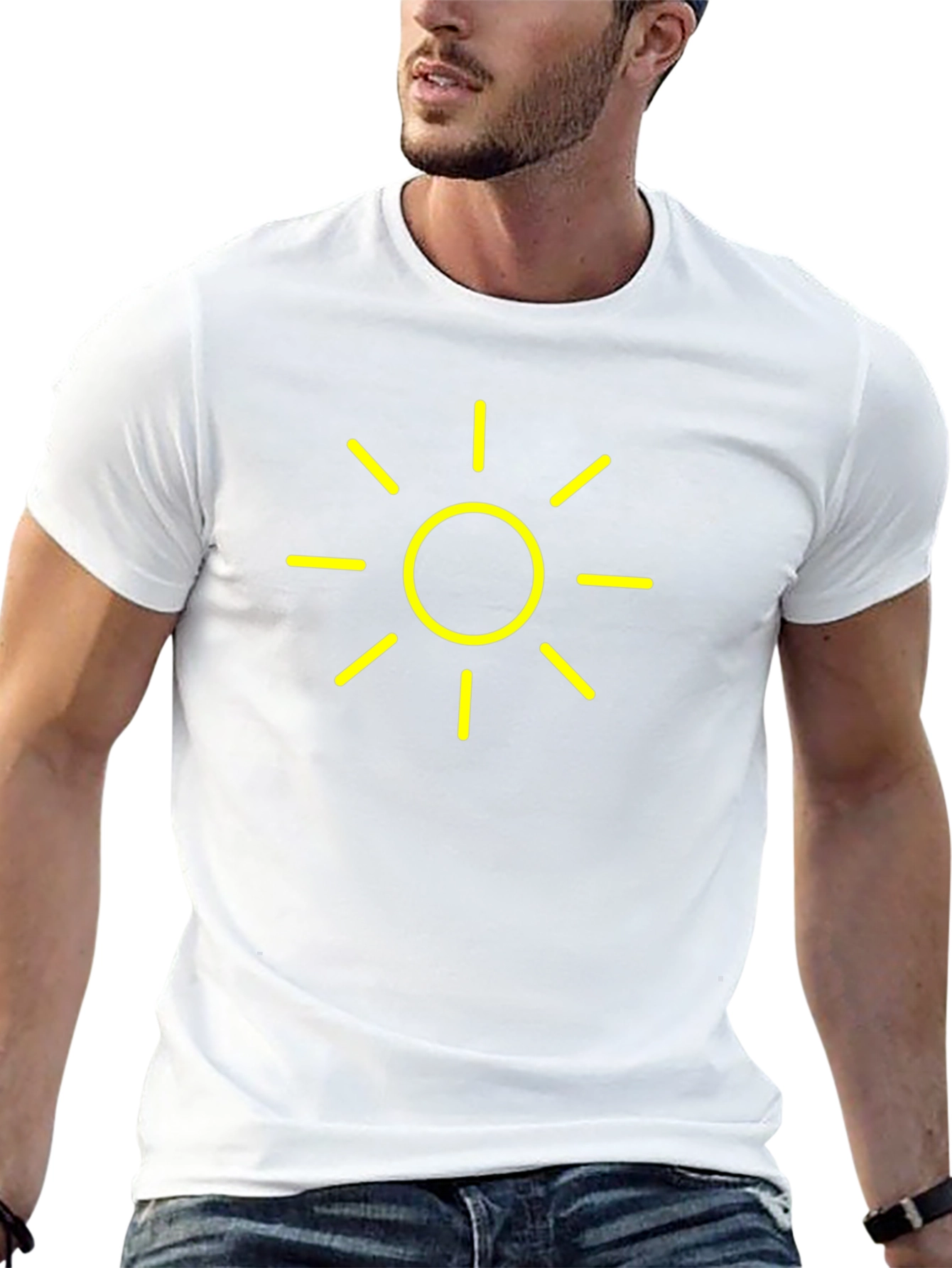Sunny Graphic Tee - Black Cotton Casual Shirt