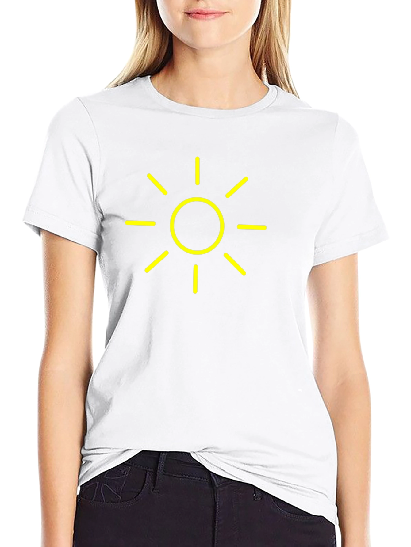 Sunny Graphic Tee - Black Cotton Casual Shirt