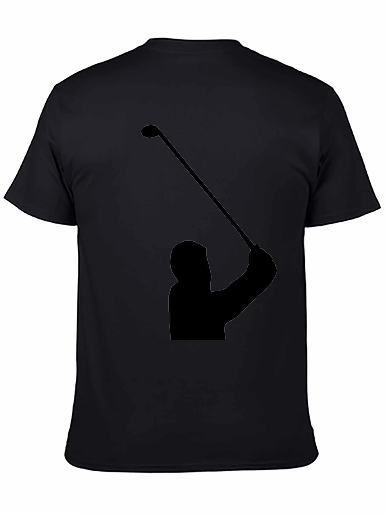 Golf Swing Silhouette Tee - Black Graphic T-Shirt