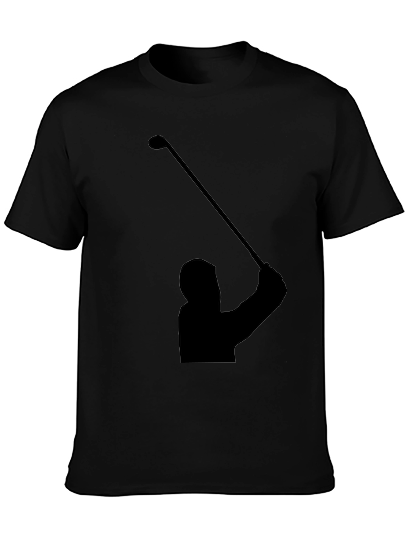 Golf Swing Silhouette Tee - Black Graphic T-Shirt