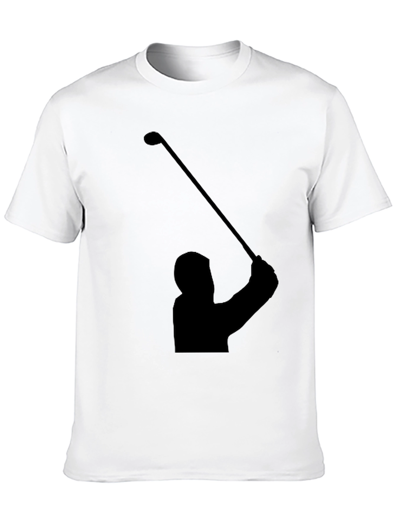 Golf Swing Silhouette Tee - Black Graphic T-Shirt