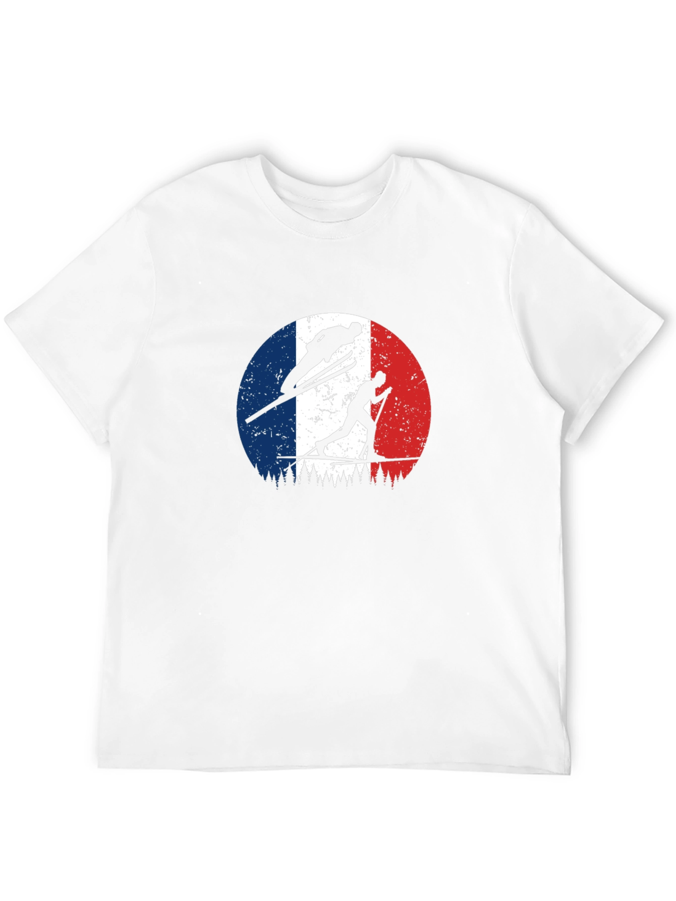 French Ski Team Silhouette Graphic T-Shirt