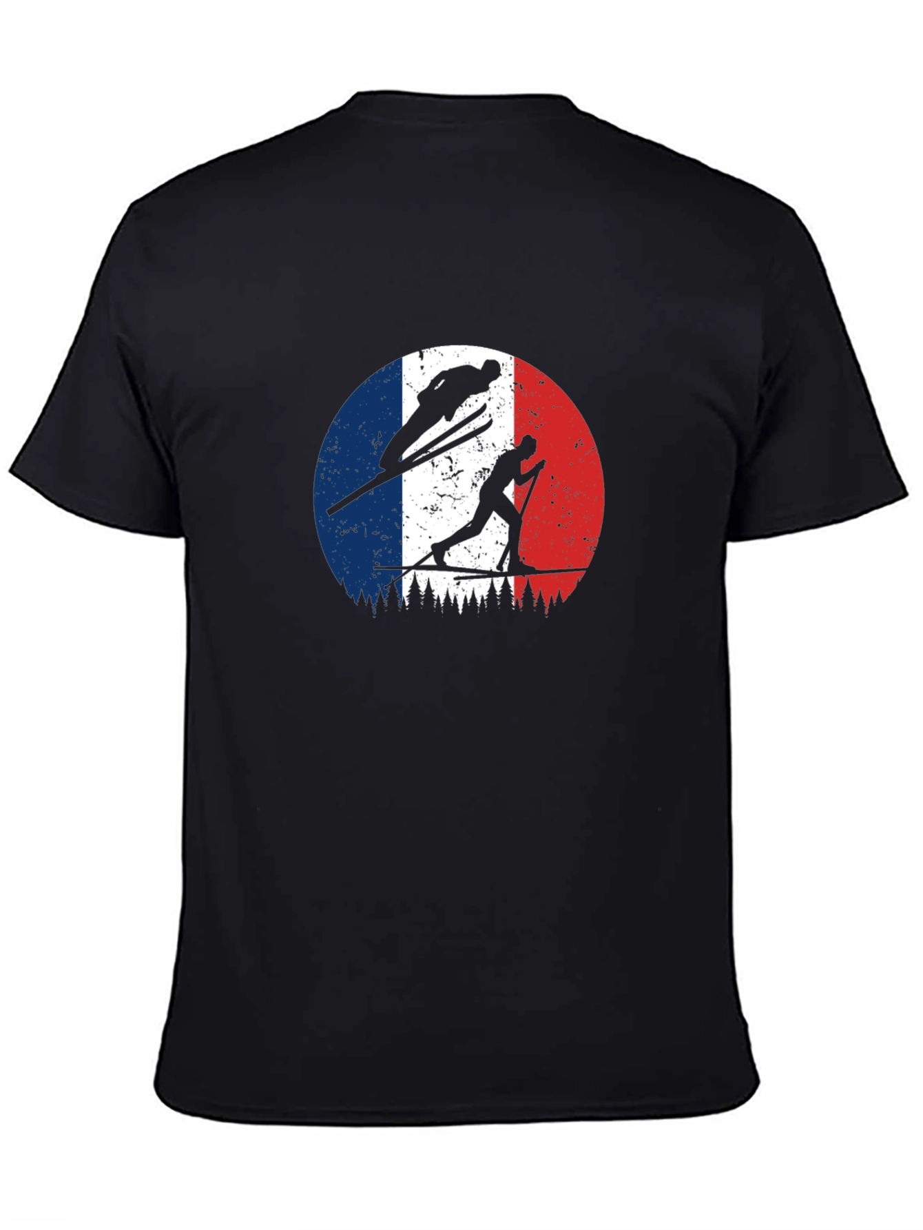 French Ski Team Silhouette Graphic T-Shirt
