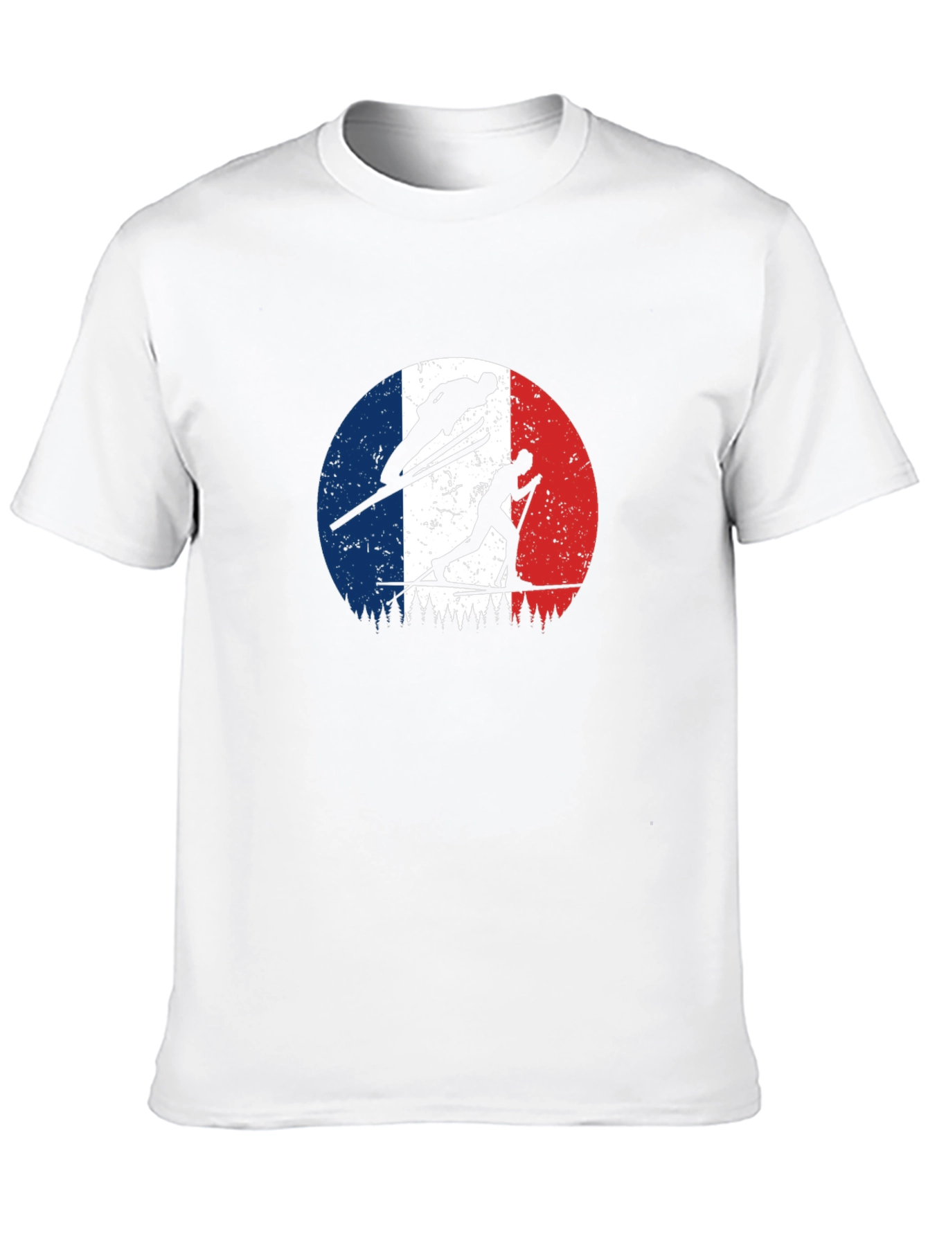 French Ski Team Silhouette Graphic T-Shirt