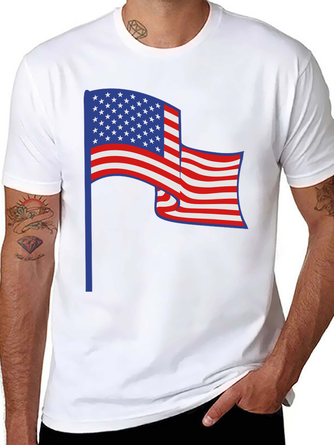 American Flag T-Shirt Patriotic Graphic Tee