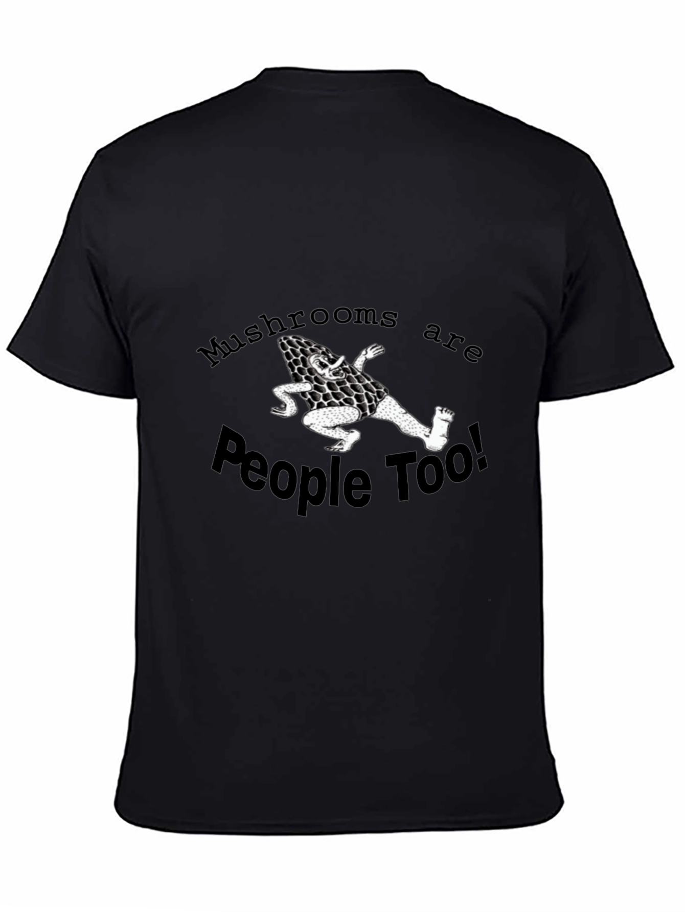 Mushrooms Are People Too! Graphic Tee - Black