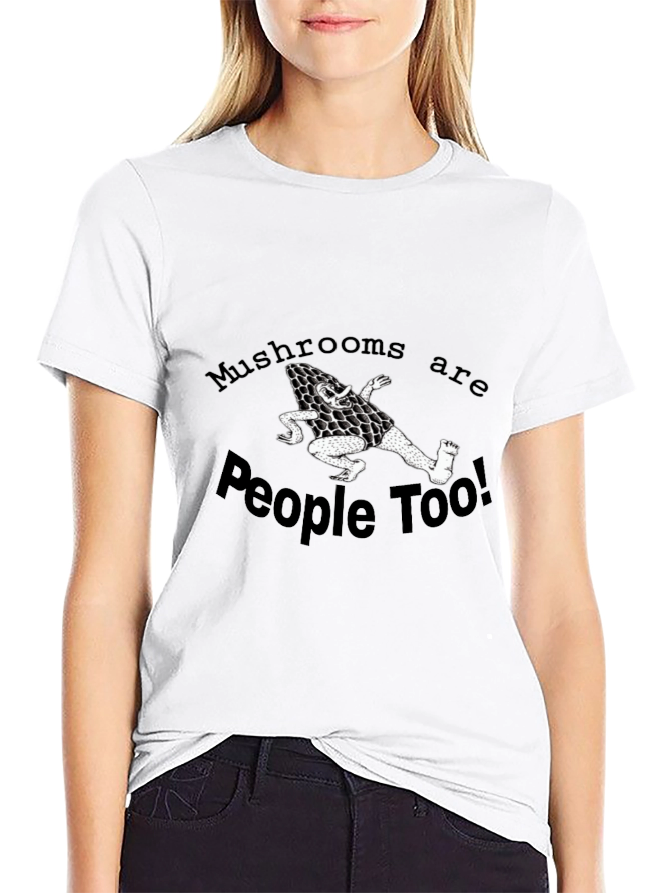Mushrooms Are People Too! Graphic Tee - Black