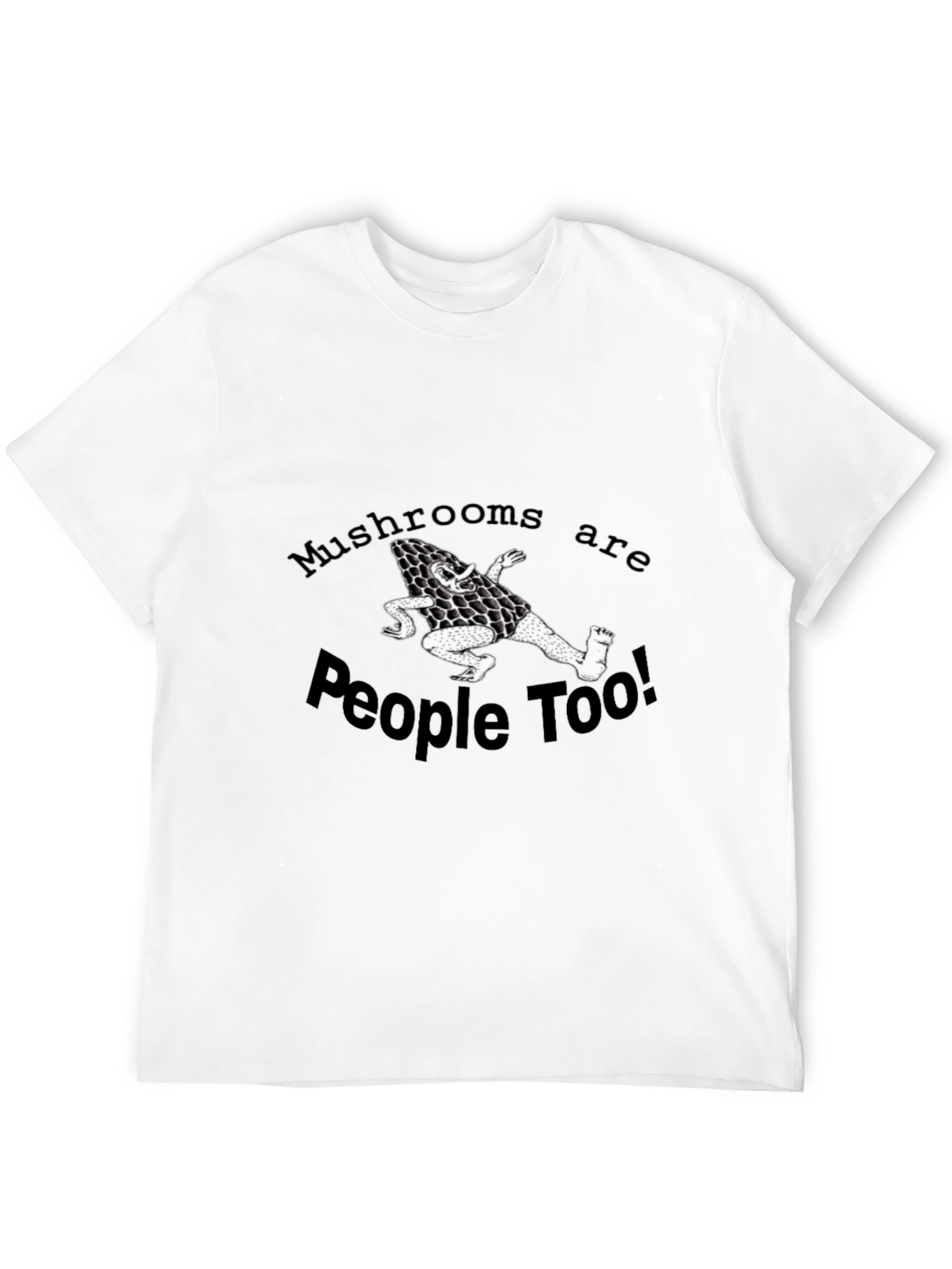 Mushrooms Are People Too! Graphic Tee - Black