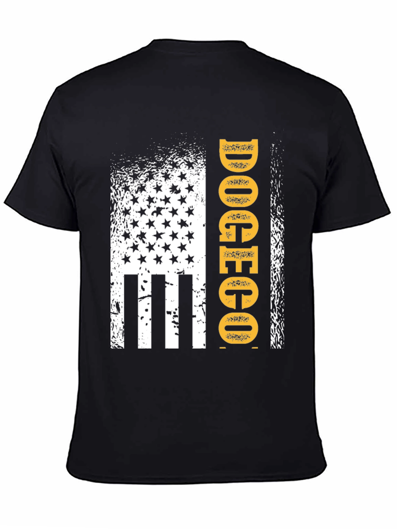 DOGECO Funny Graphic Tee American Flag Style