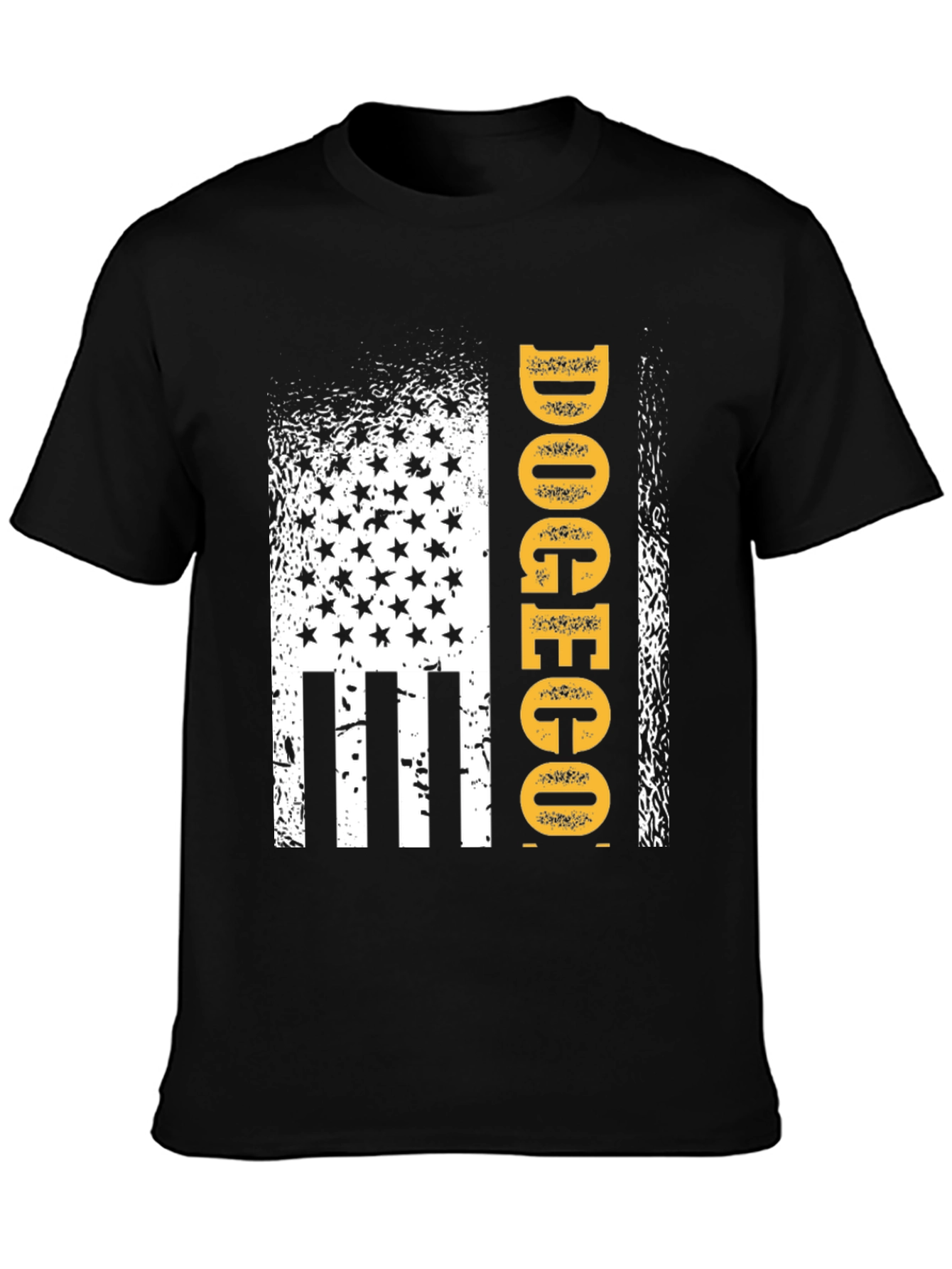 DOGECO Funny Graphic Tee American Flag Style