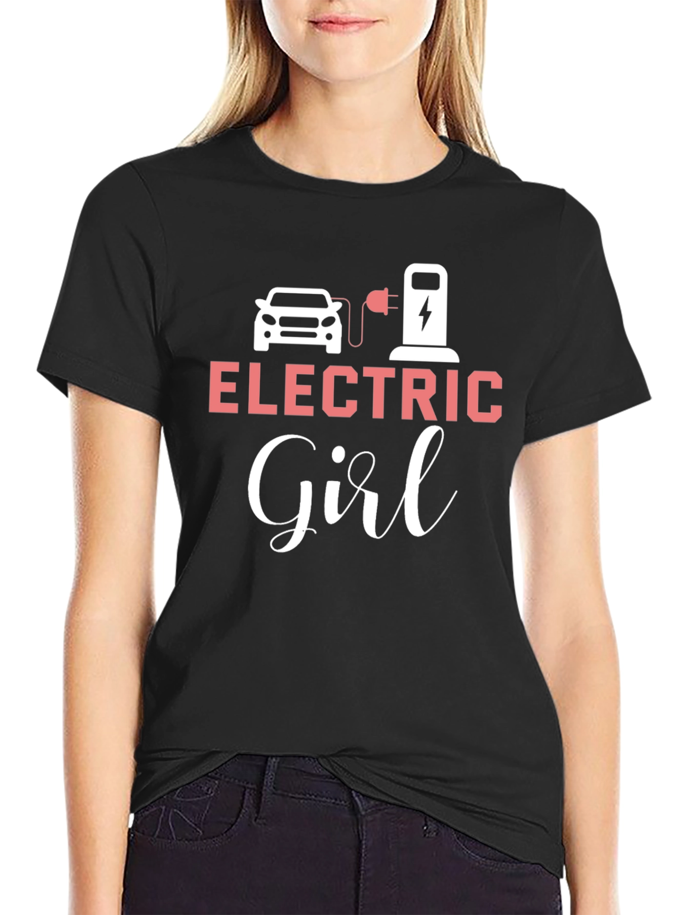 Electric Girl T-Shirt EV Car Charging Tee