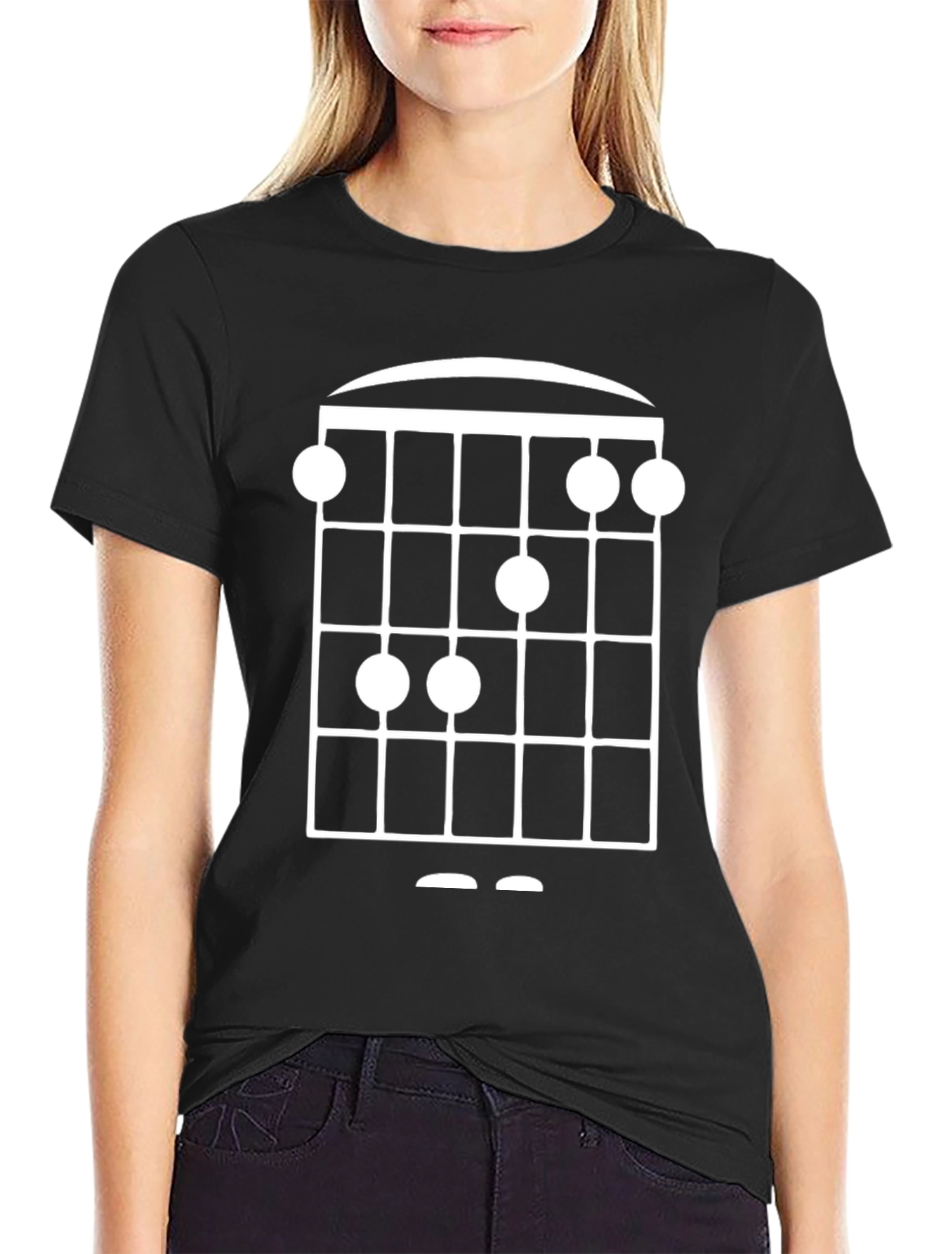 Guitar Chord Chart Black T-Shirt
