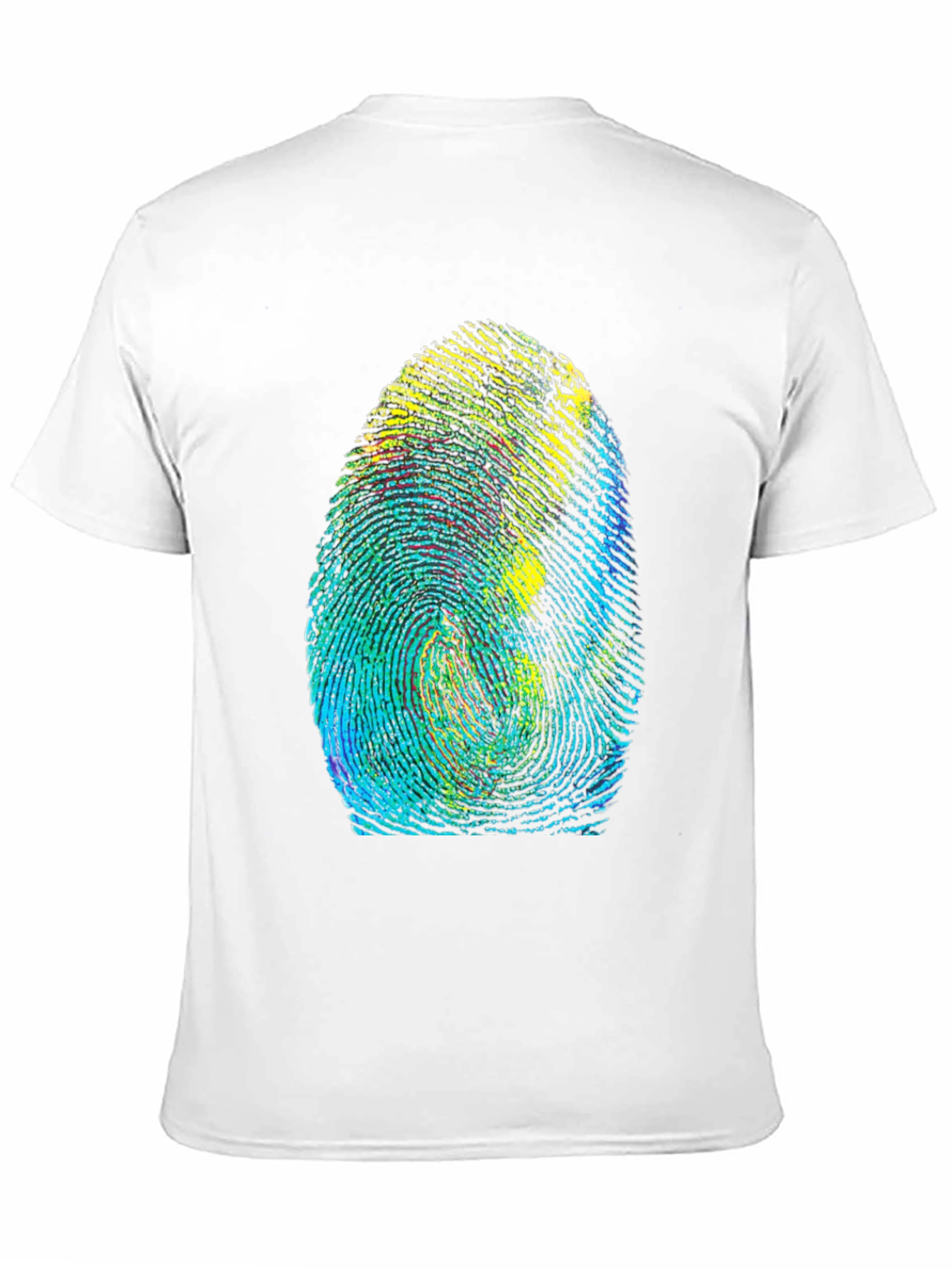 Unique Fingerprint Graphic Tee - Black