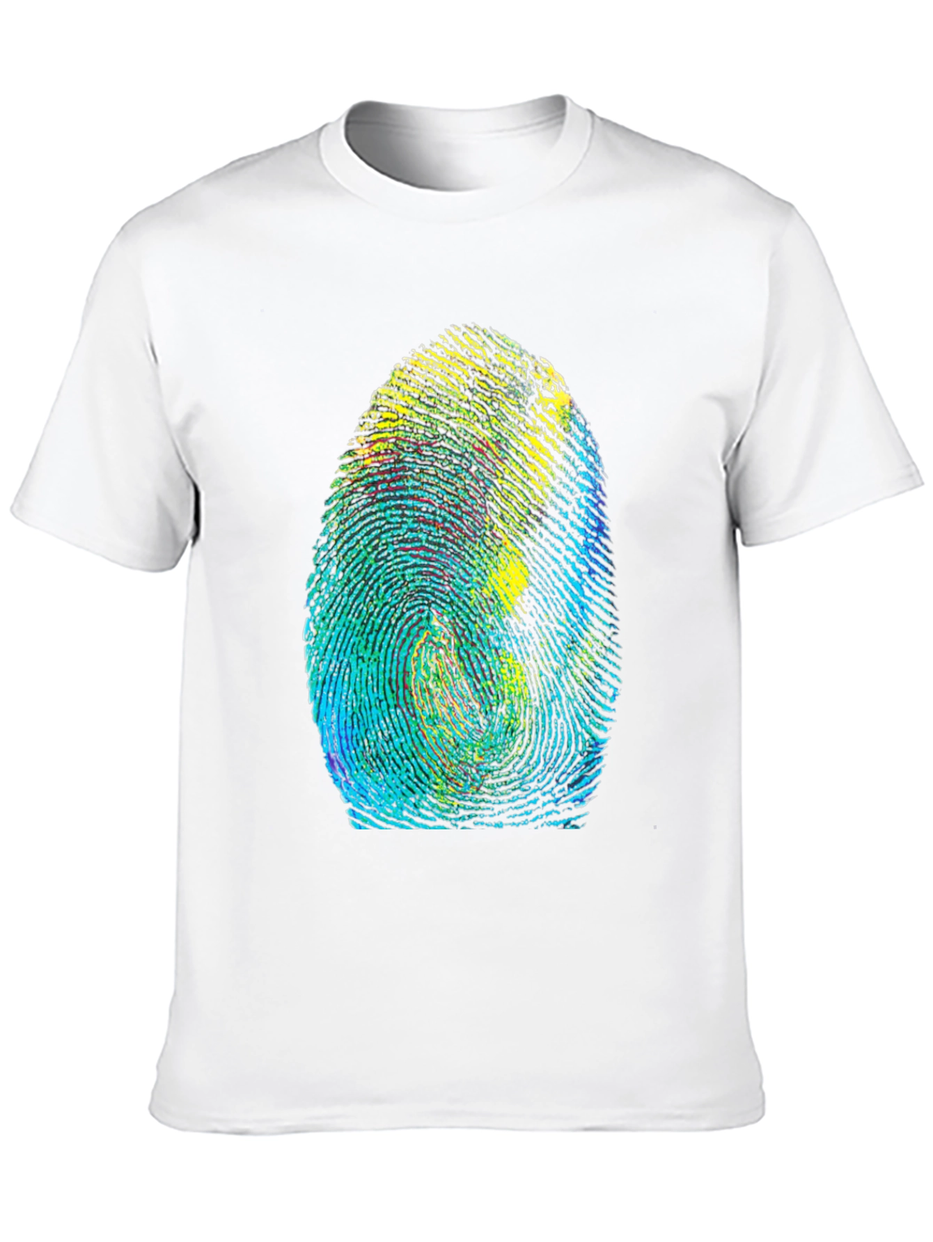 Unique Fingerprint Graphic Tee - Black