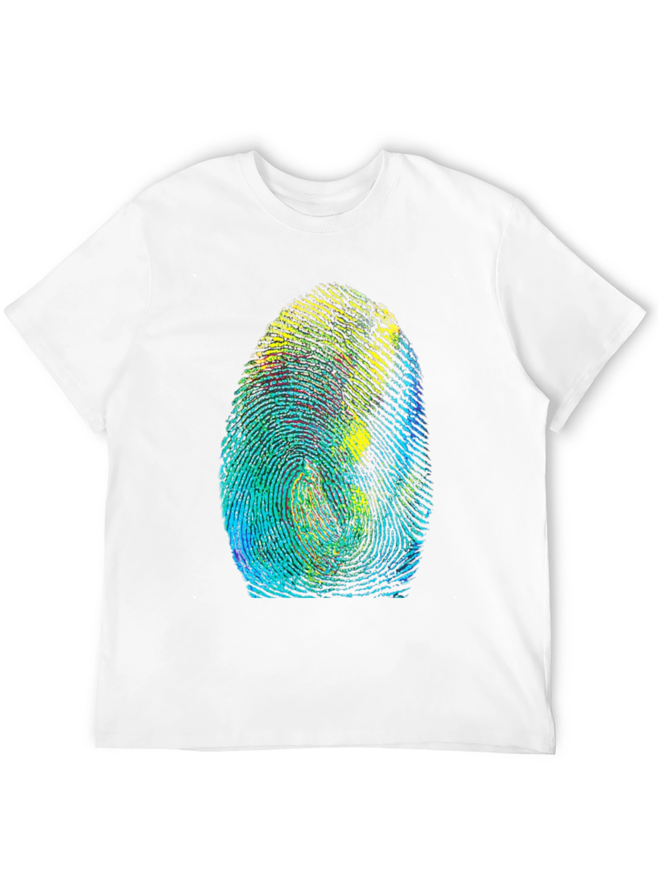 Unique Fingerprint Graphic Tee - Black