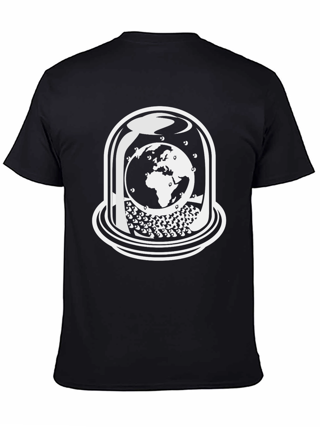 Globe in Glass Dome Black T-Shirt