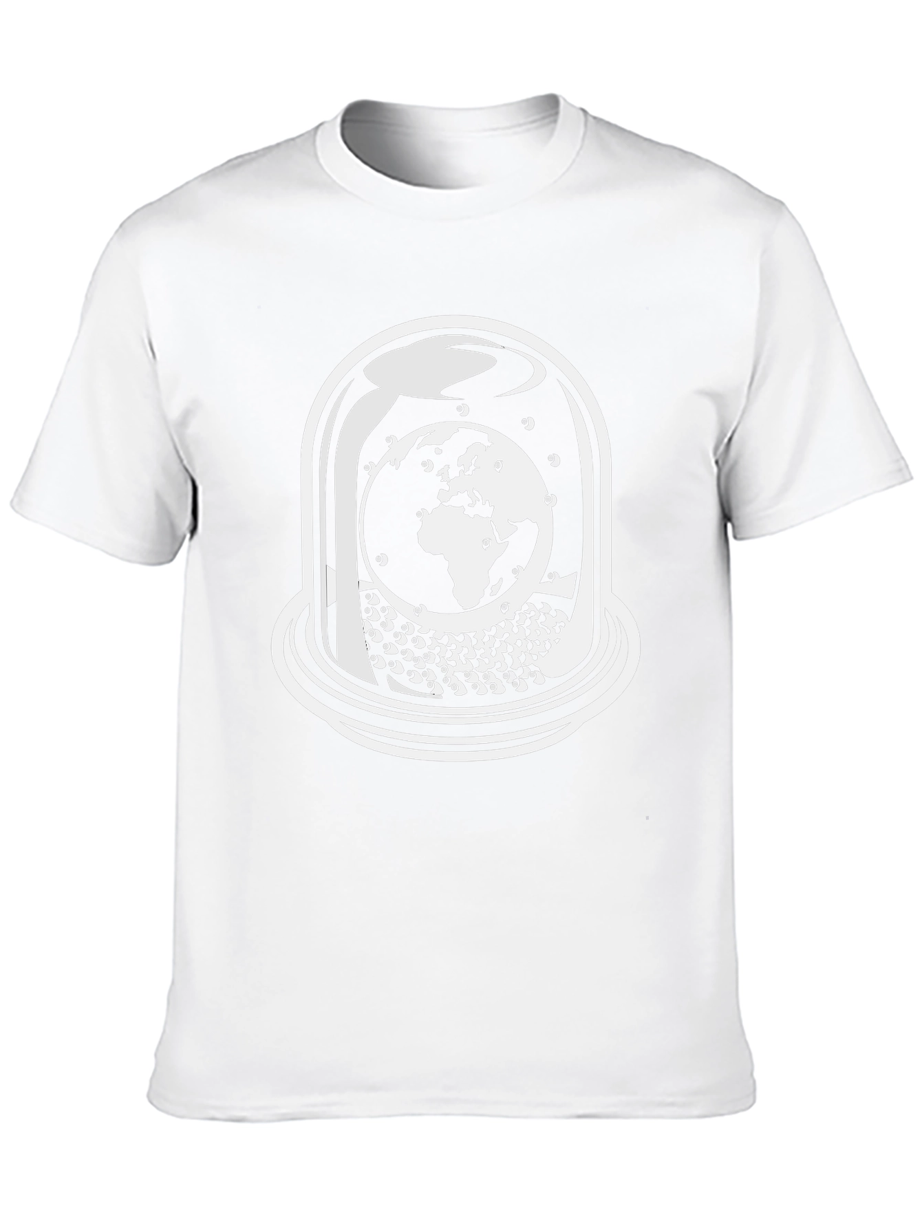 Globe in Glass Dome Black T-Shirt