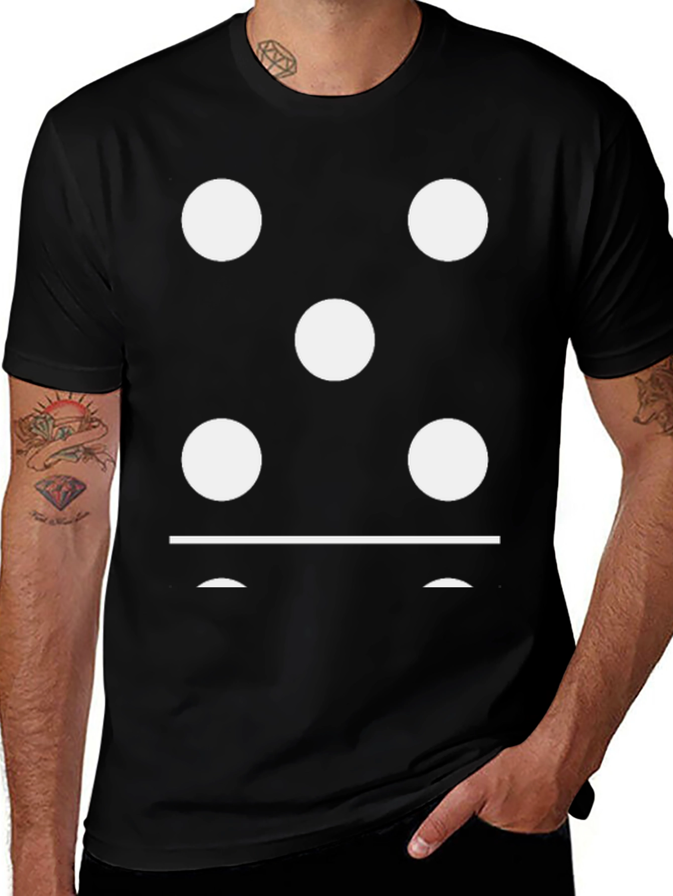 Domino Five T-Shirt - Classic Game Night Apparel