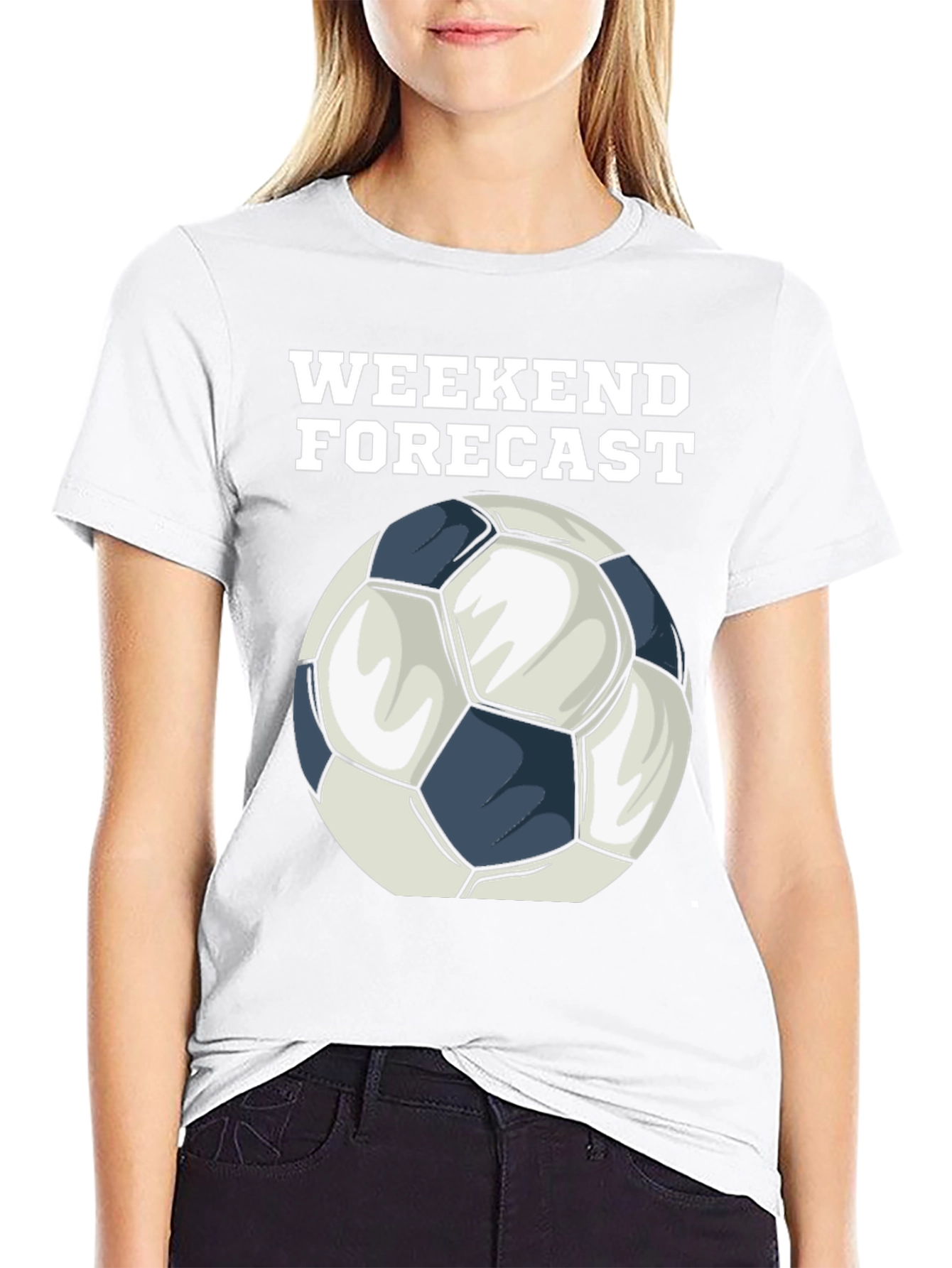 Weekend Forecast Soccer Ball Graphic T-Shirt
