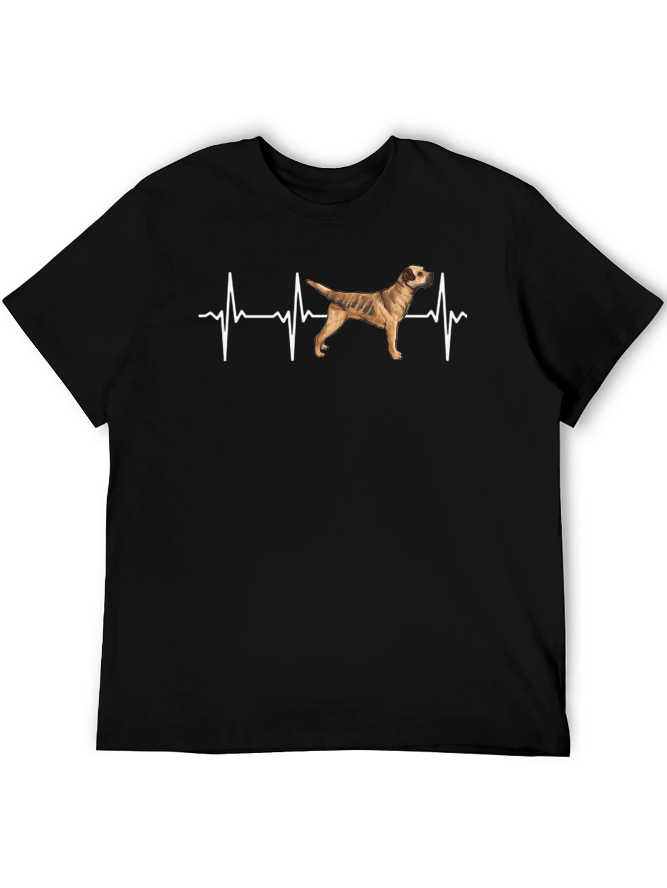 Dog Heartbeat T-Shirt - Black