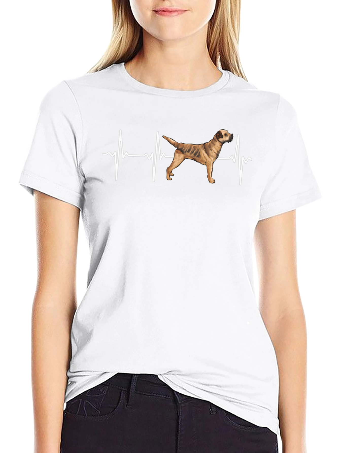 Dog Heartbeat T-Shirt - Black