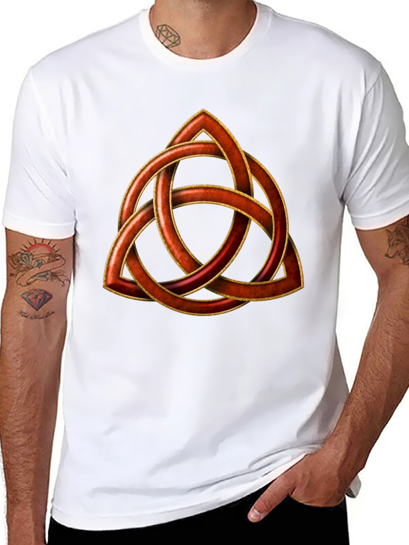 Celtic Knot T-Shirt - Copper Trinity Design