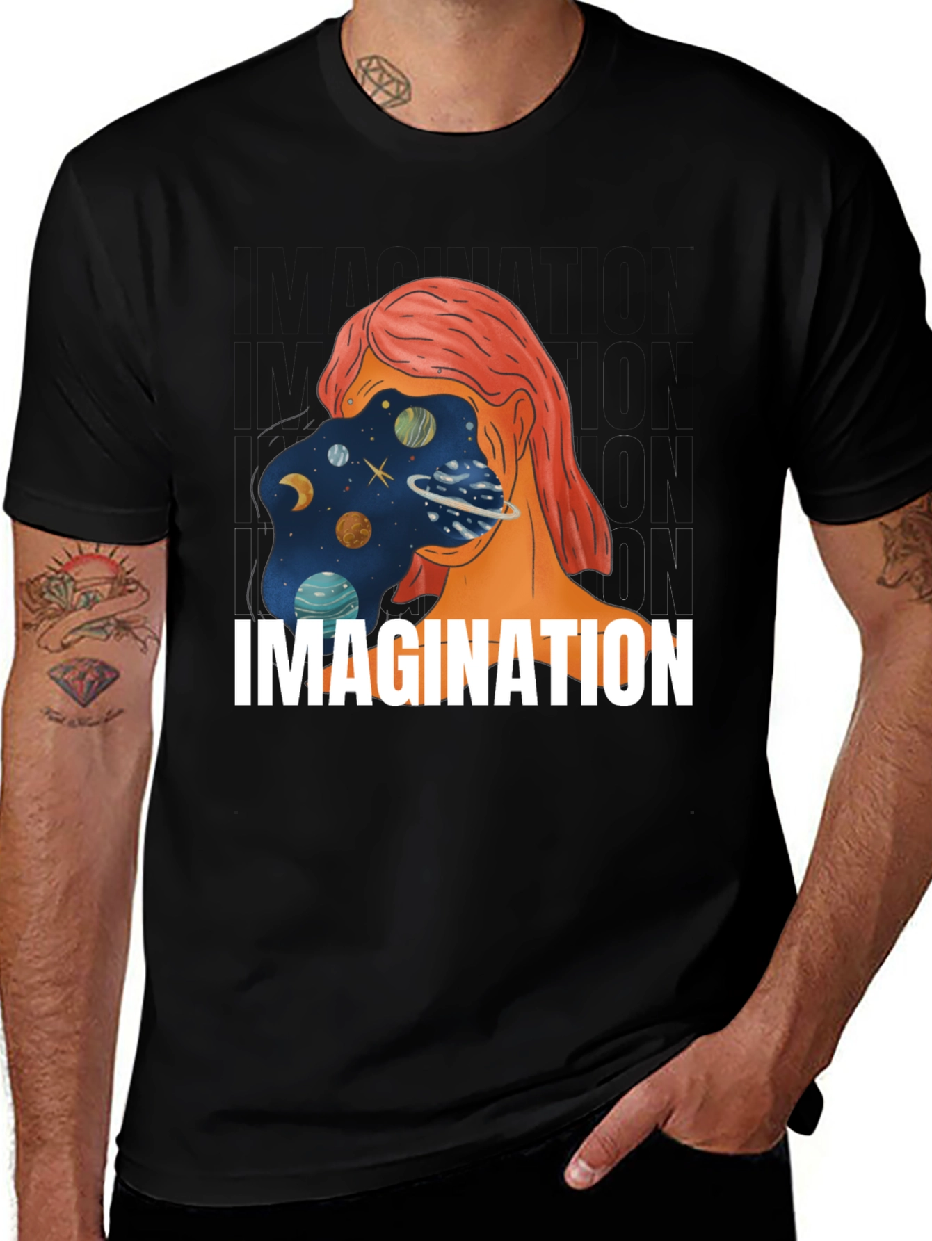 Imagination Universe Graphic Print Tee
