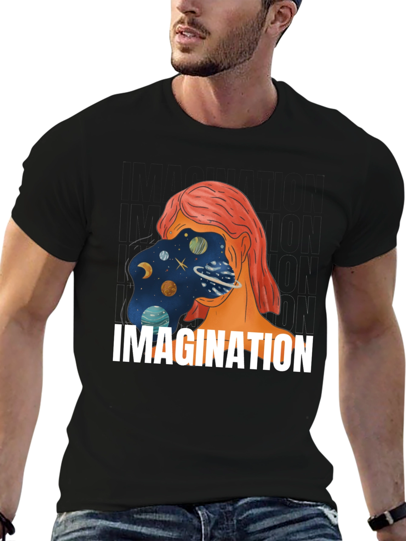 Imagination Universe Graphic Print Tee
