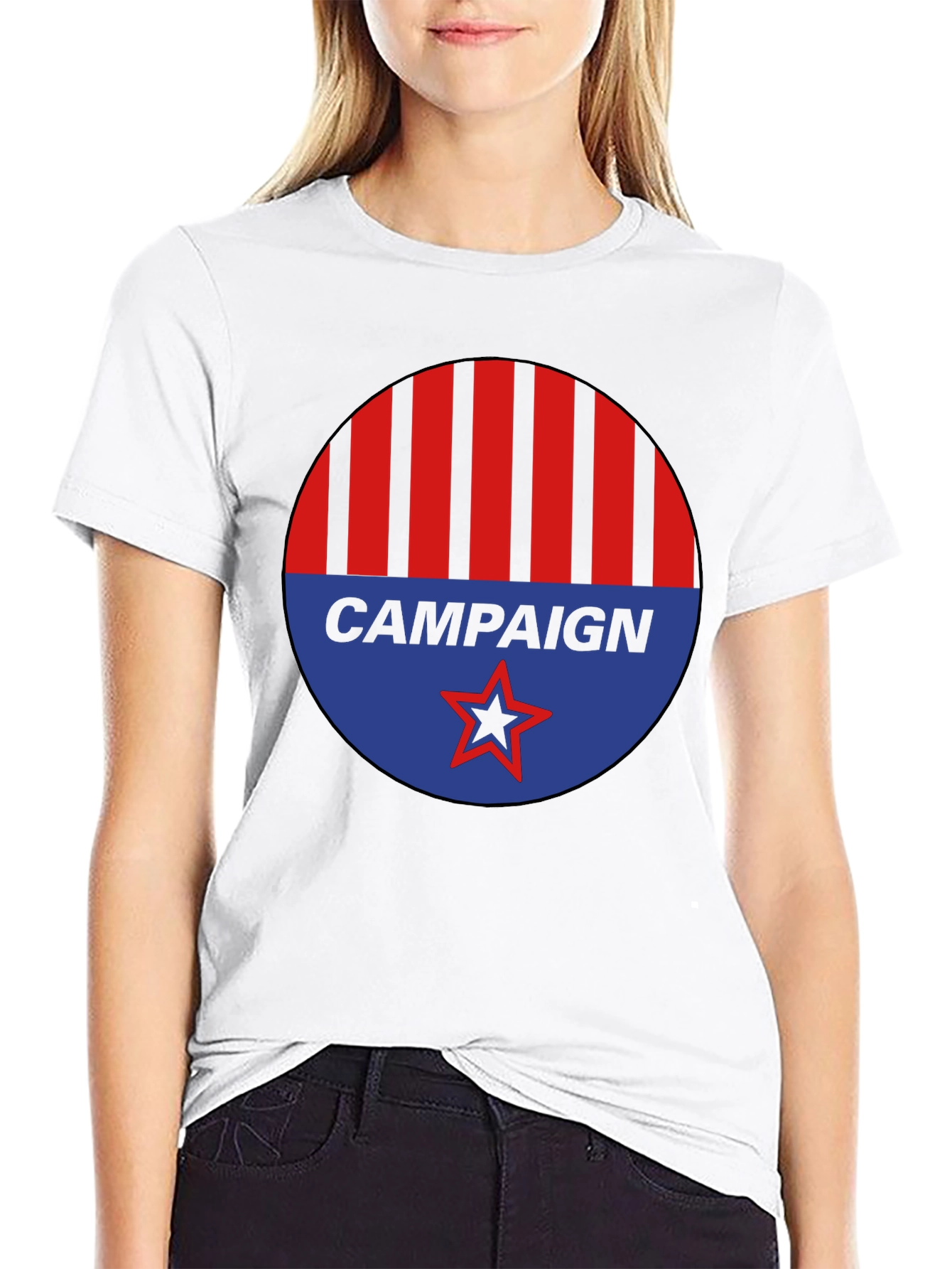 Campaign Graphic Tee - Red Blue Black
