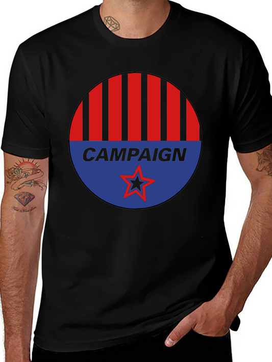 Campaign Graphic Tee - Red Blue Black