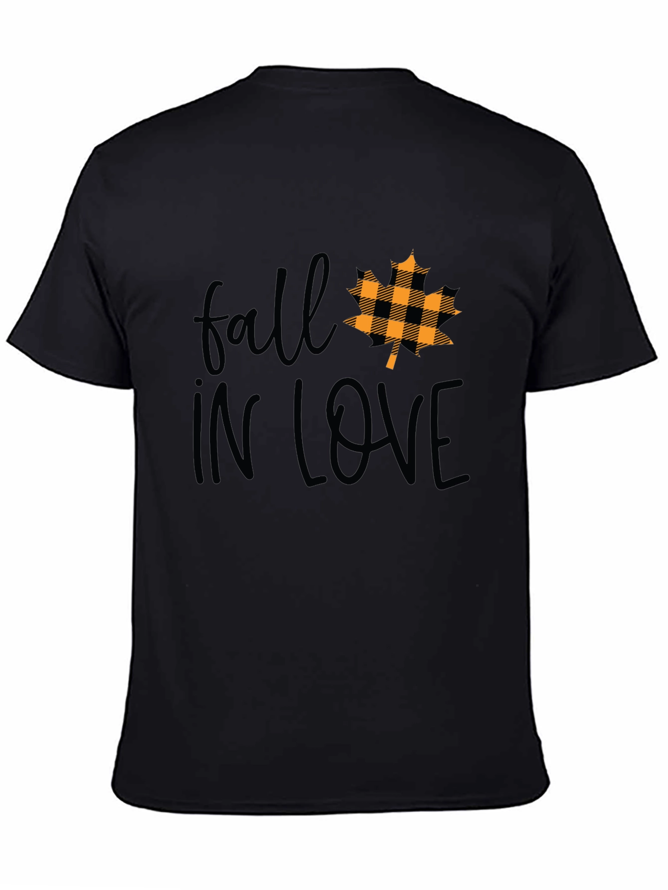 Fall In Love Maple Leaf Plaid T-Shirt