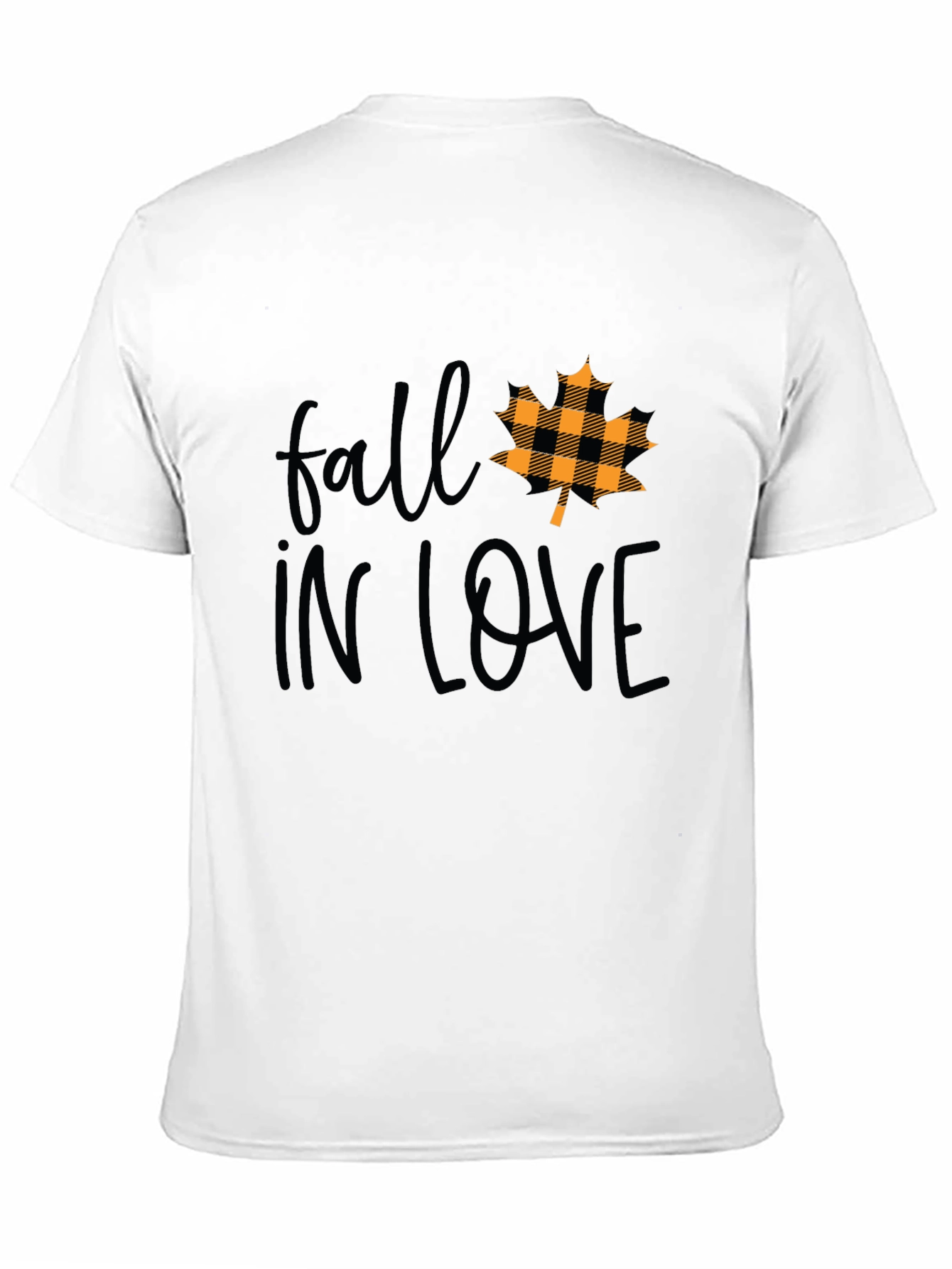 Fall In Love Maple Leaf Plaid T-Shirt