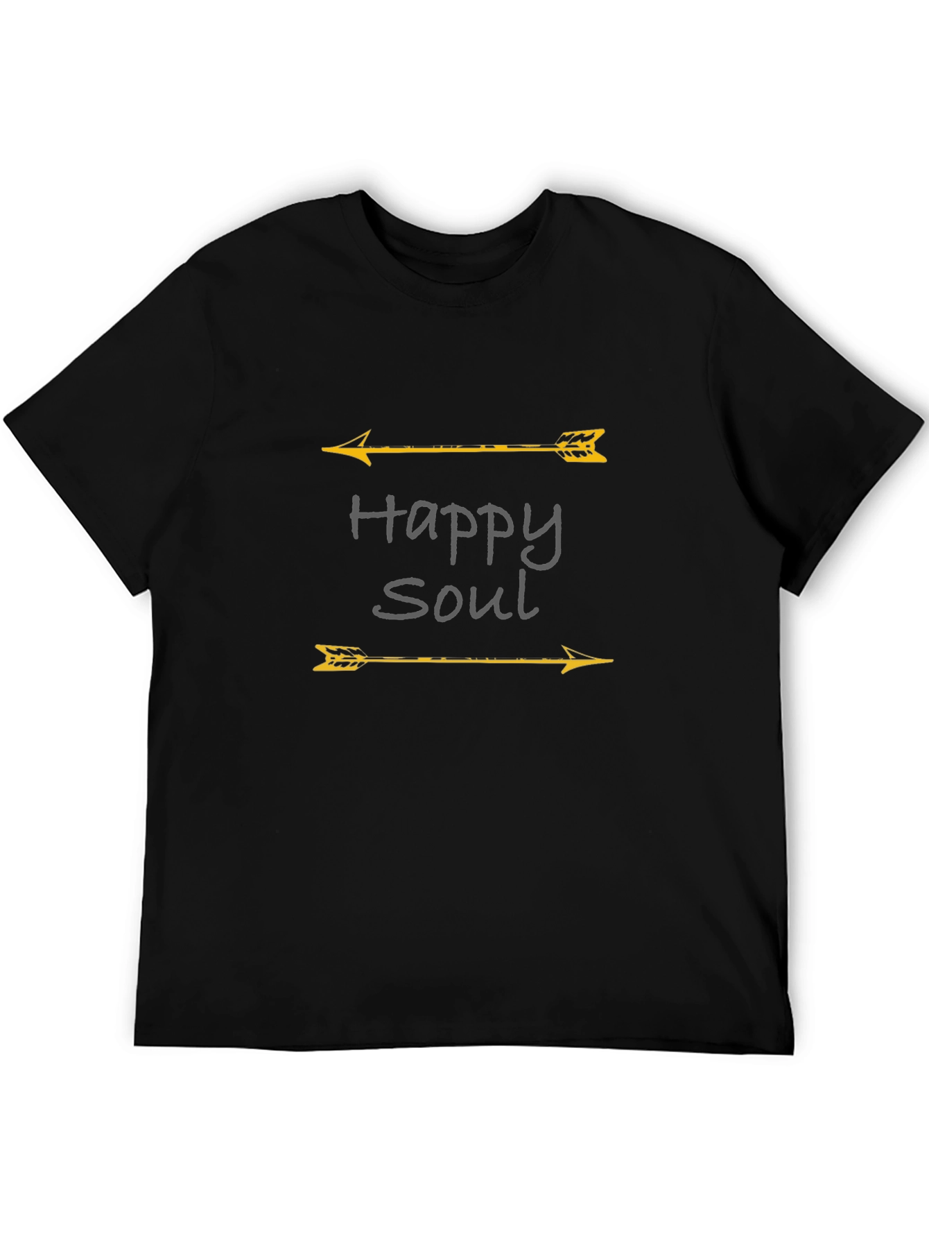 Happy Soul Arrow Graphic Black T-Shirt